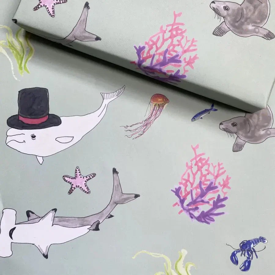 Under the Sea Wrapping Paper | Kat Draws It - Image 2