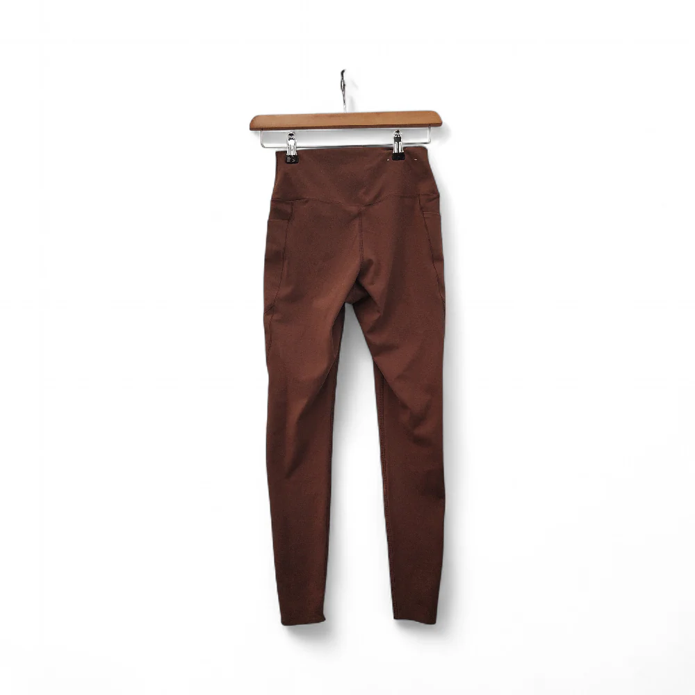 Uni Qlo Performance Gym Leggings Small Brown Womenswear | Pre-loved - Image 2