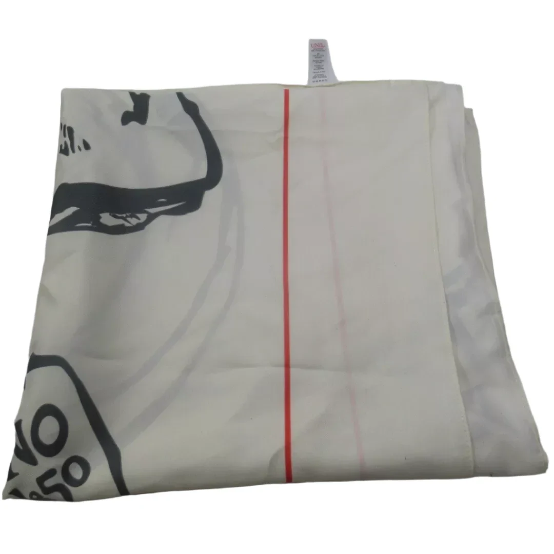 Uno De50 48"x48" White Black Heart Square Scarf Womenswear | Preloved - Image 5