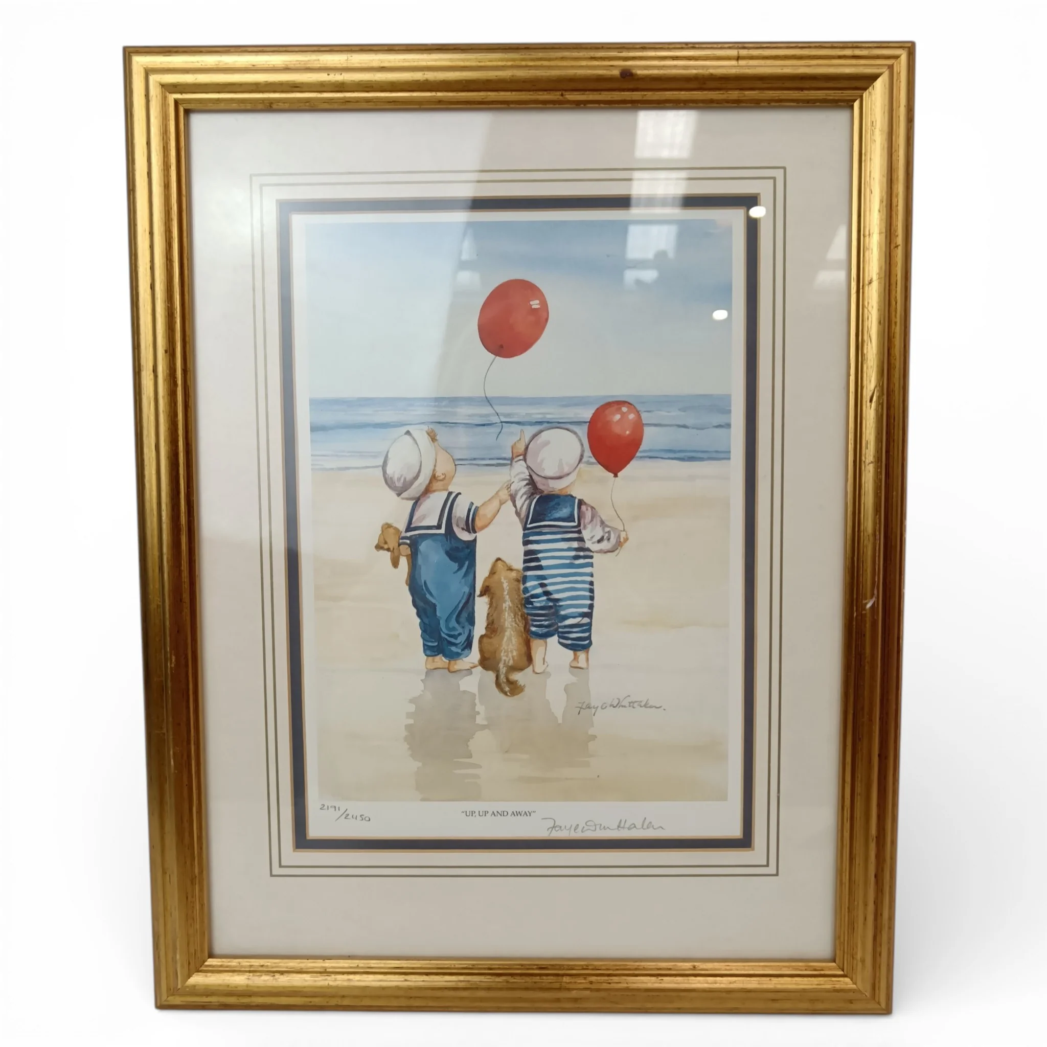 'Up, Up and Away' by Faye Whittaker Art Print Limited Edition 2191/2450 Framed | Pre-loved