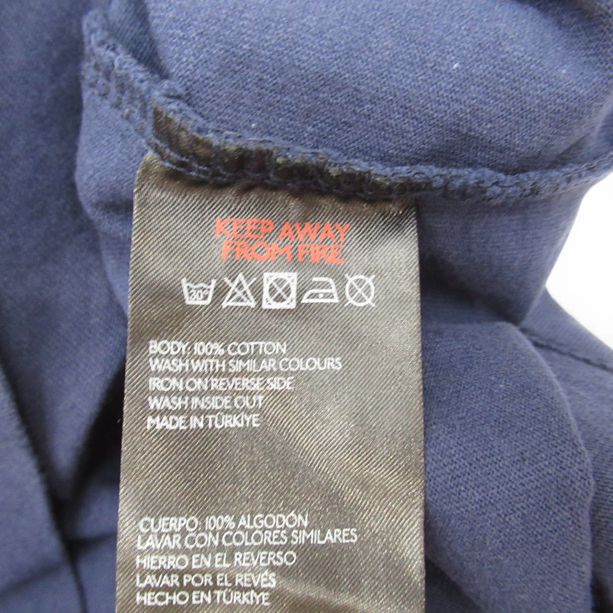 Urban Outfitters T Shirt Small Blue Cotton Menswear | Preloved - Image 6