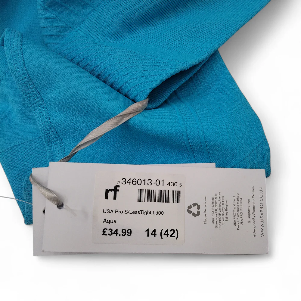 USA Pro Sports Gym Leggings UK 14 Blue Womenswear | Pre-loved - Image 6