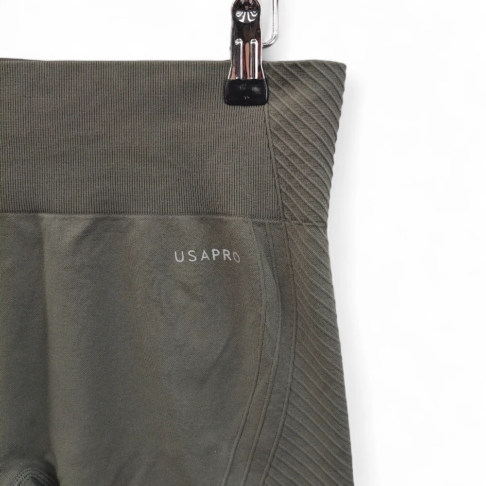 USA Pro Sports Gym Leggings UK 14 Green Womenswear | Pre-loved - Image 2