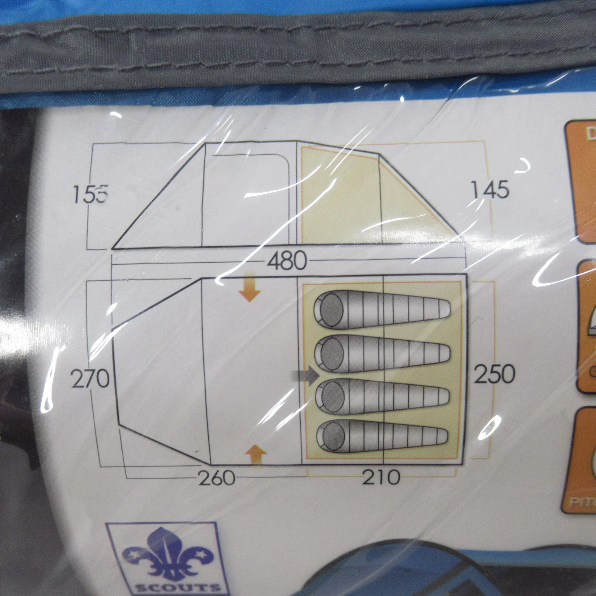 Vango Beta 450 XL Tent River Blue Camping 5 Person 8.5kg | Pre-loved - Image 5