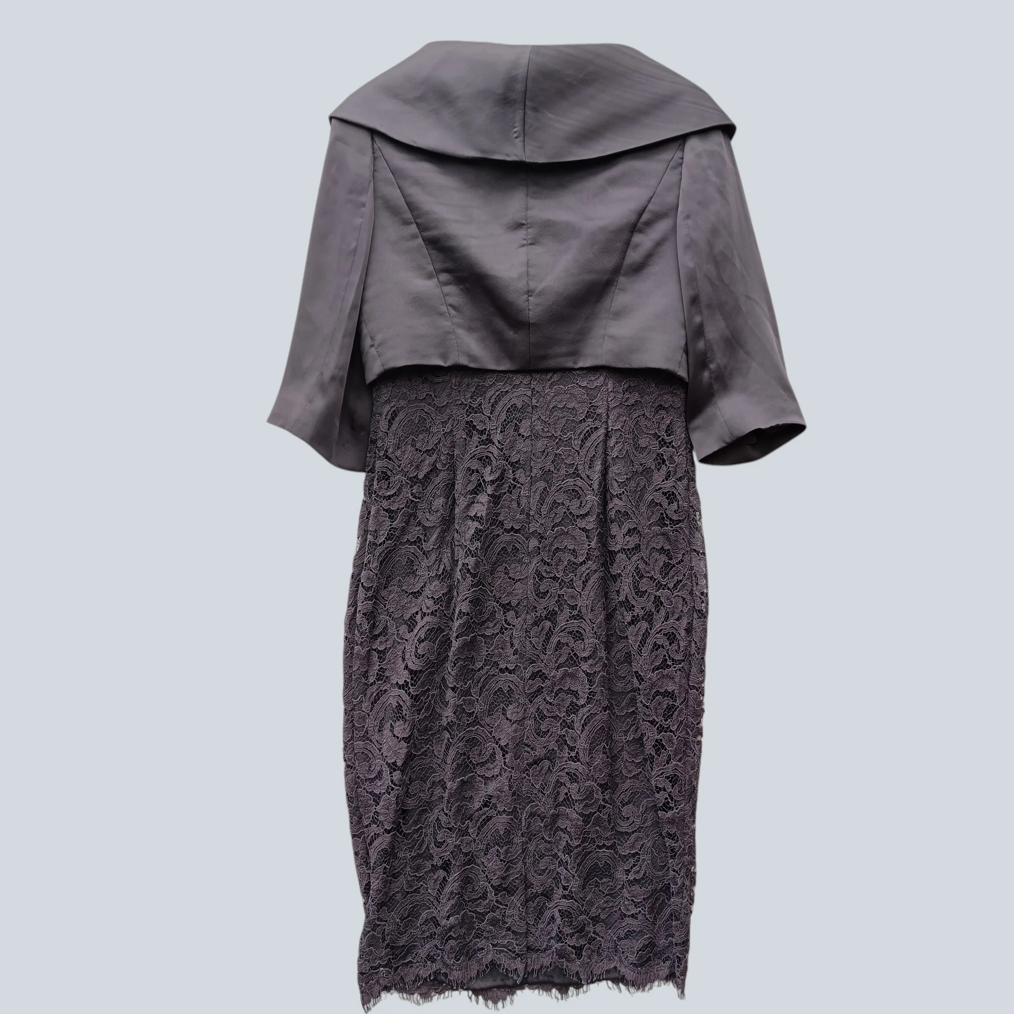 Veni Infantino for Ronalo Joyce Mother Of Bride Mauve Lace Dress With Matching Jacket UK 10 - Womenswear | Pre-loved - Image 2