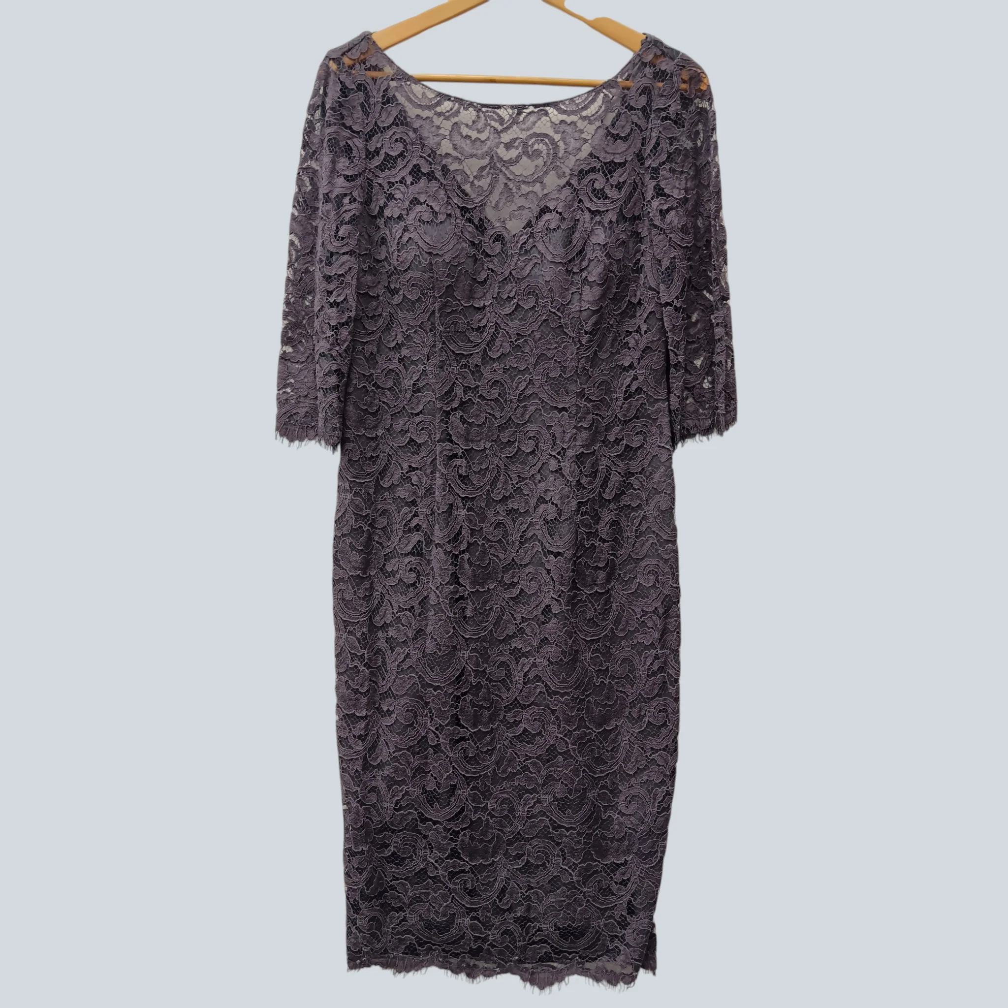 Veni Infantino for Ronalo Joyce Mother Of Bride Mauve Lace Dress With Matching Jacket UK 10 - Womenswear | Pre-loved - Image 4