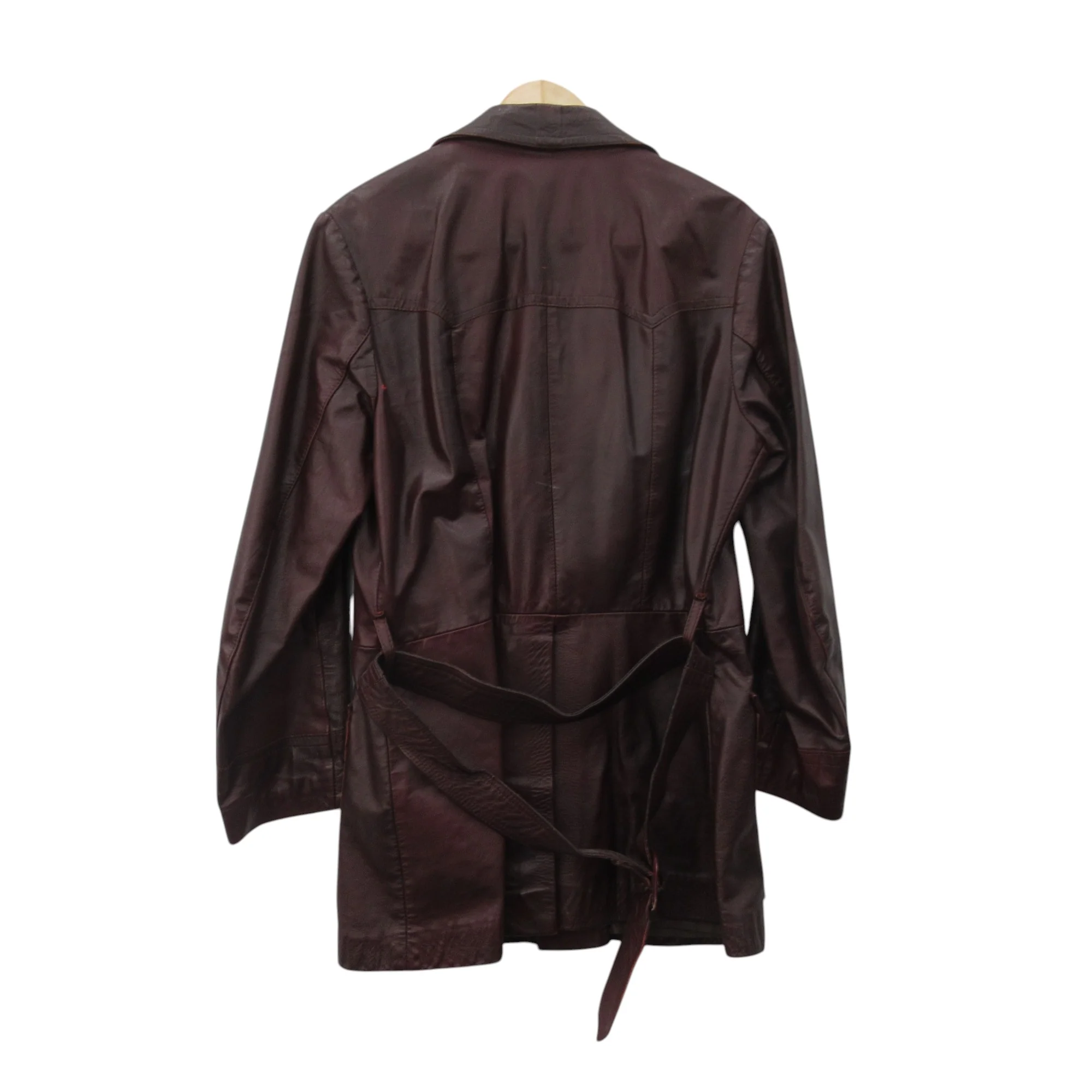 Vintage 1970s Leather Jacket 42 Oxblood Red Menswear | Pre-loved - Image 3