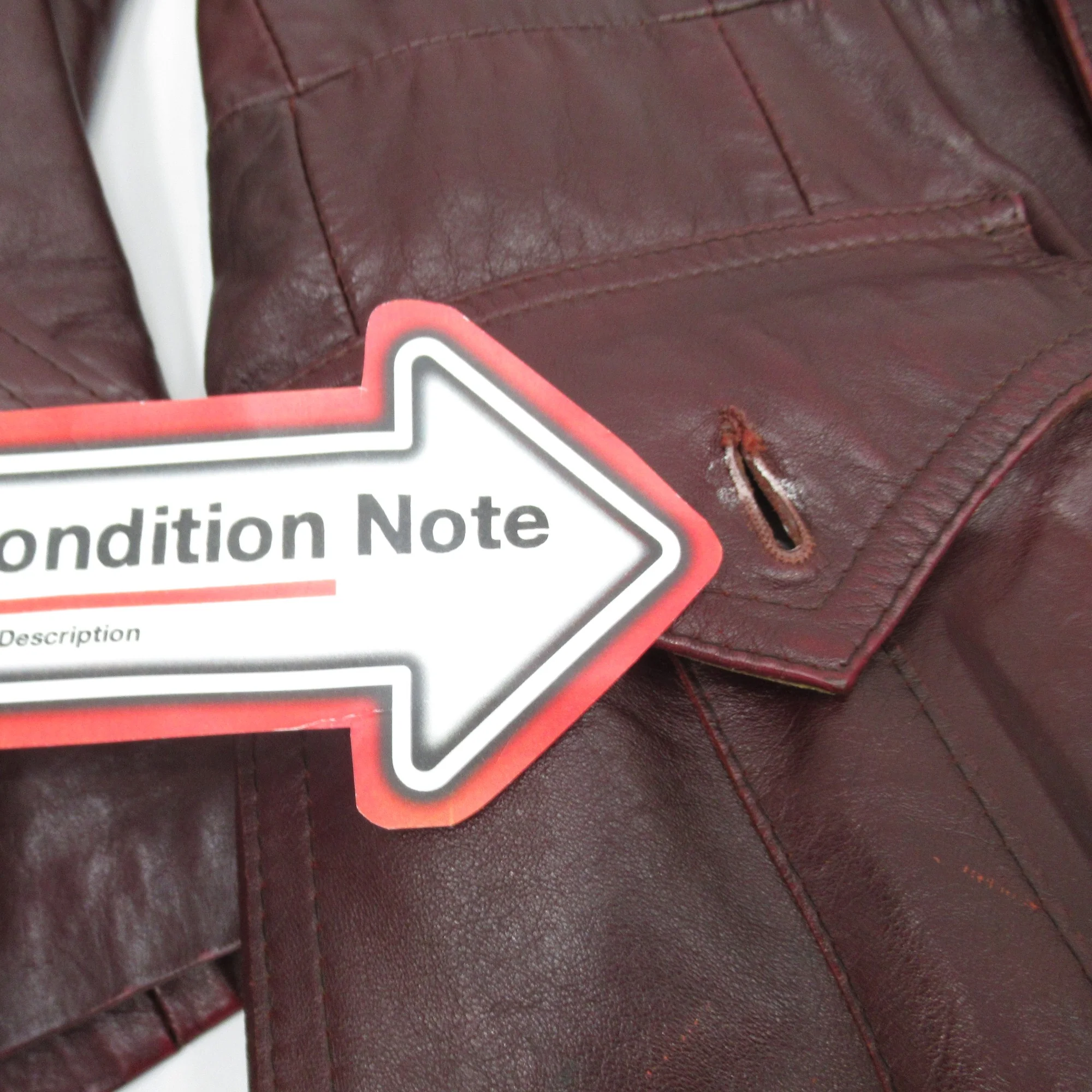 Vintage 1970s Leather Jacket 42 Oxblood Red Menswear | Pre-loved - Image 4