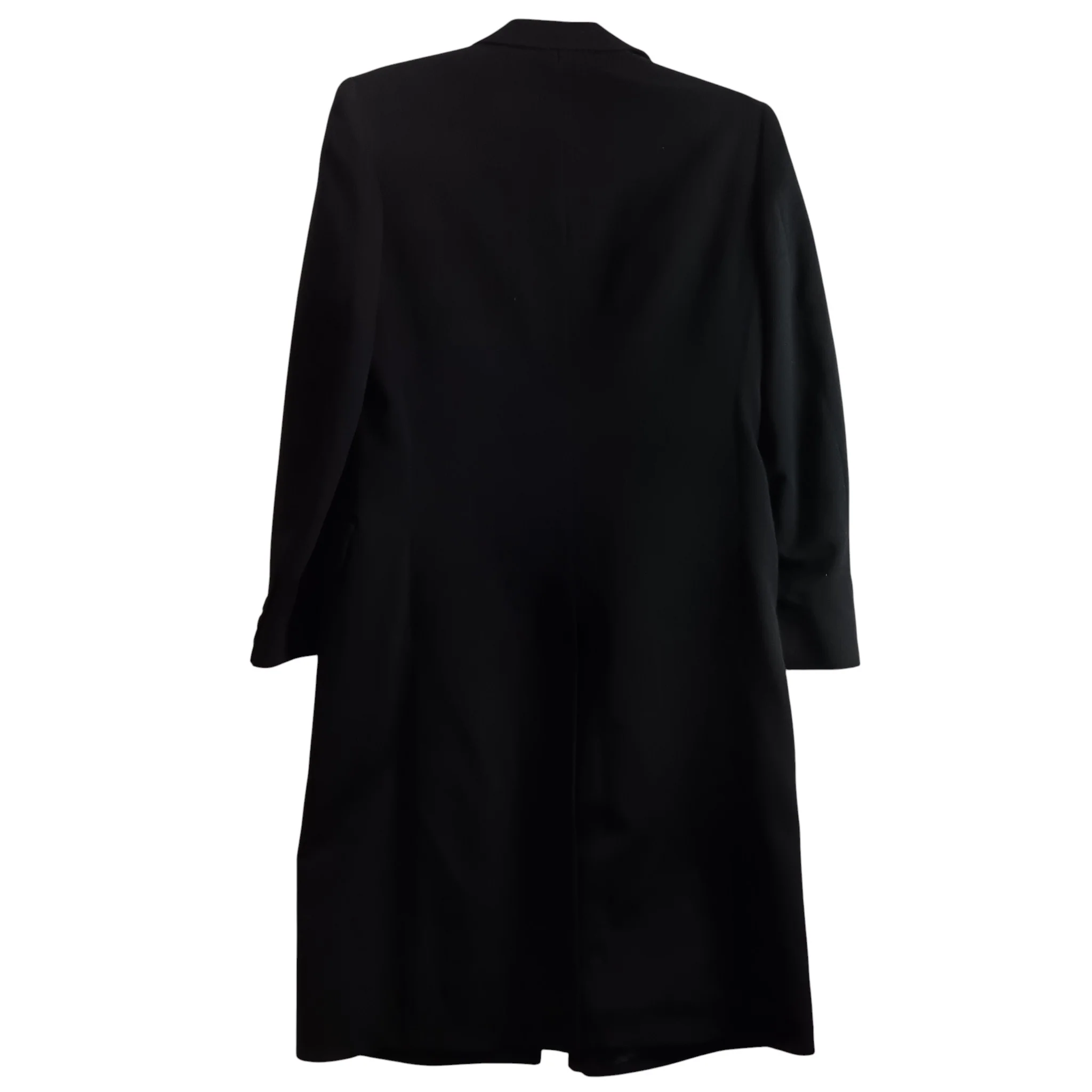 Vintage Dalah London Black Pure Cashmere Men's Overcoat UK Small Menswear | Pre-loved - Image 2