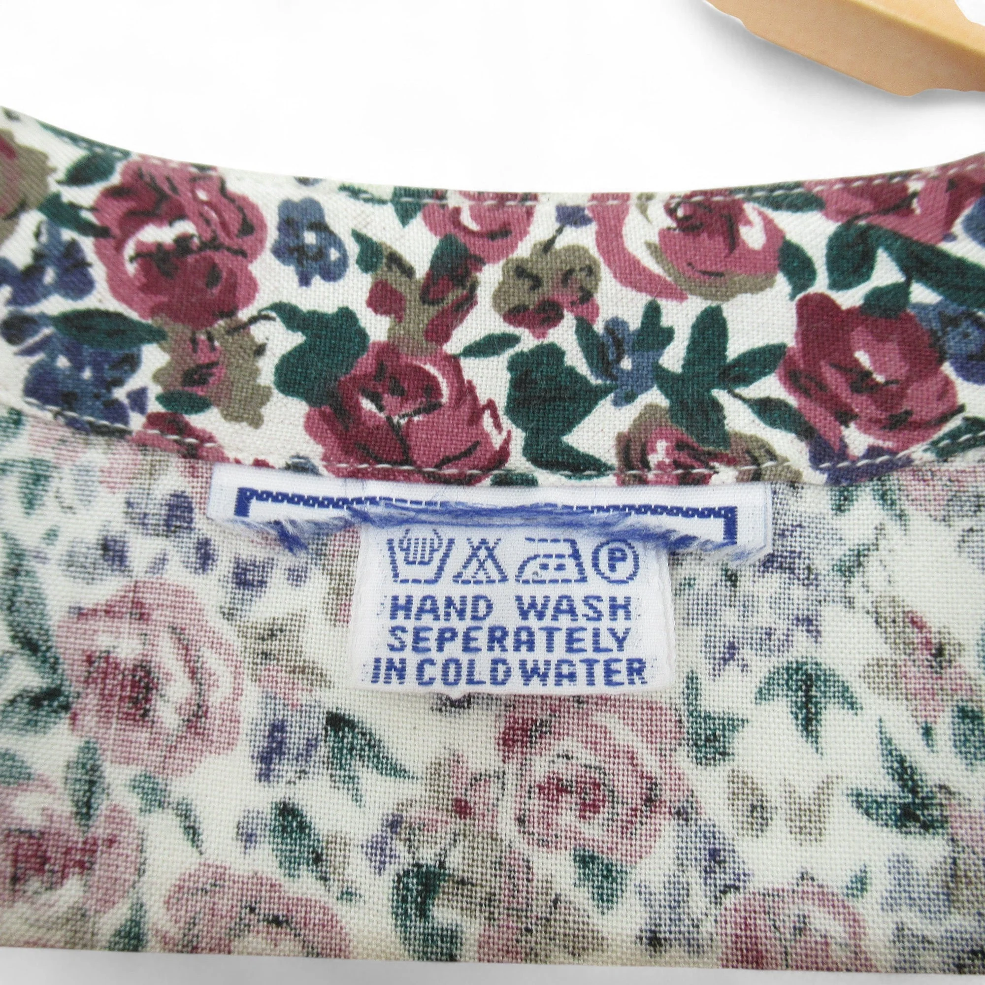 Vintage Floral Blouse Shirt Medium Purple Womenswear | Pre-loved - Image 6