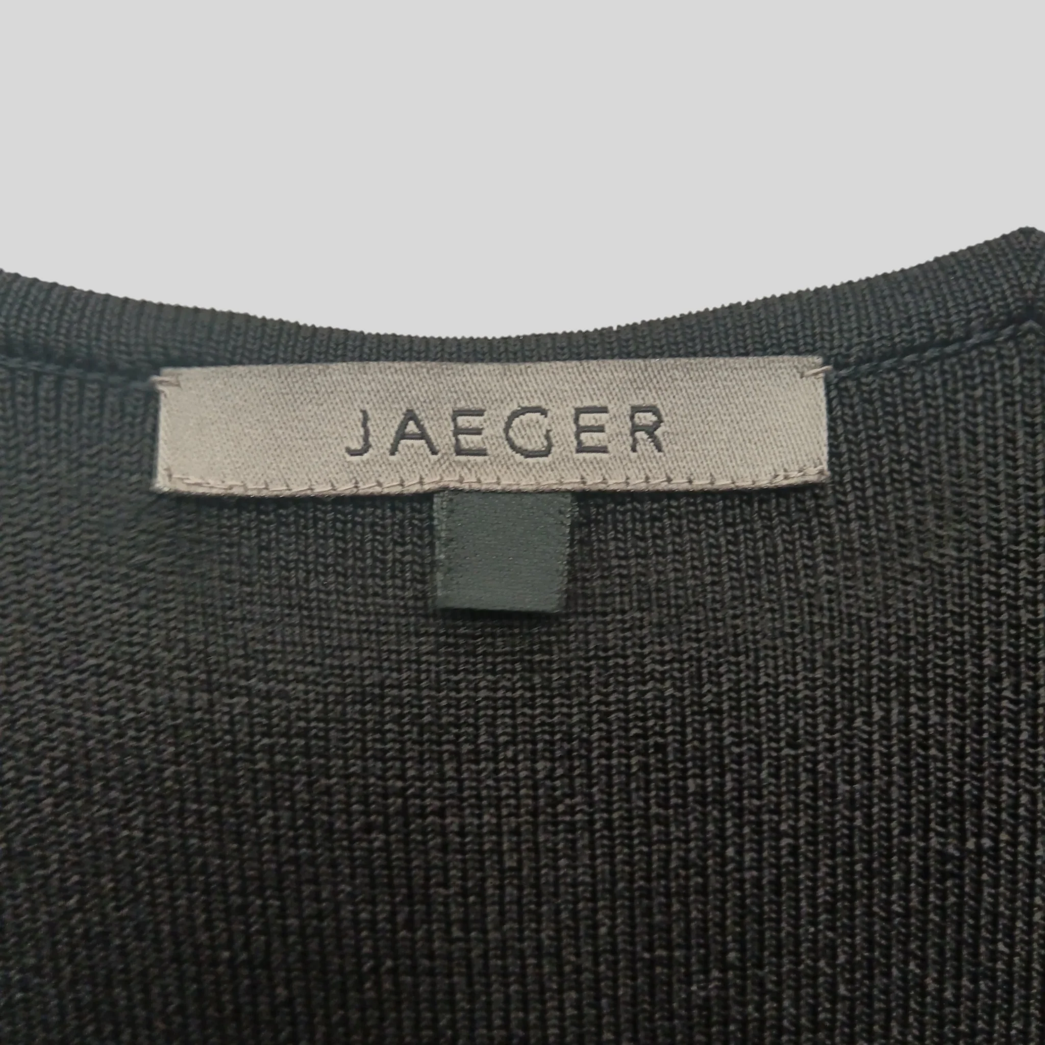Vintage Jaeger Ladies Black Knitted Top Frilled Top Sleeveless UK 10  - Womenswear | Pre-loved - Image 5