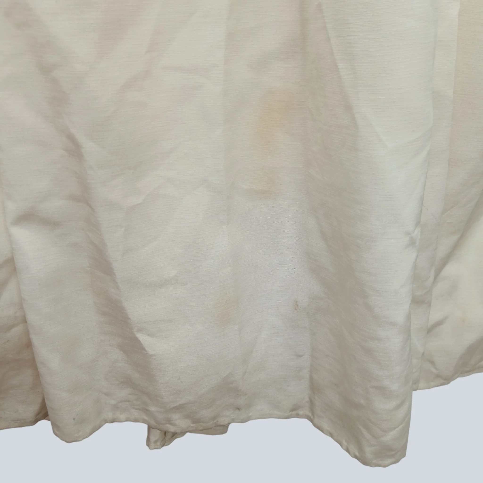 Vintage Wedding Dress Cream With Pink Details Satin 3/4 Sleeve UK M Womenswear | Pre-loved - Image 6