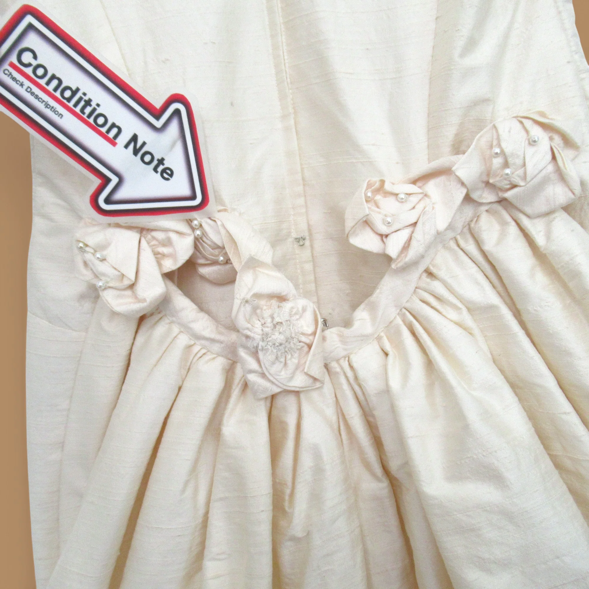 Vintage Wedding Dress Champagne 10-12 Womenswear | Pre-loved - Image 7