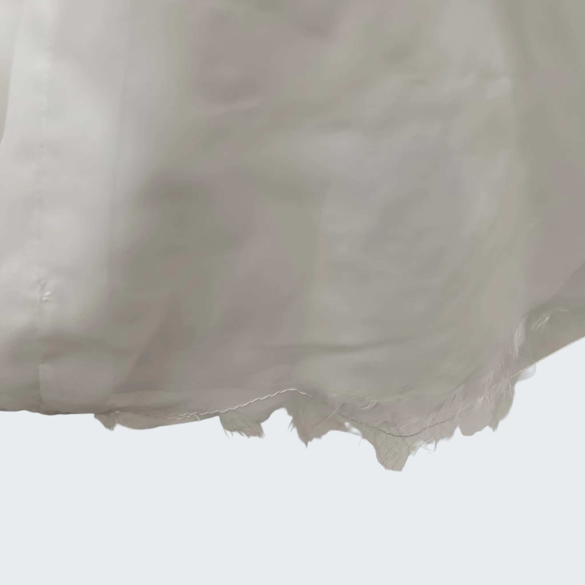 Vintage Wedding Dress With Lace Floral Trims Flutter Sleeves UK X-Small Womenswear | Pre-loved - Image 5