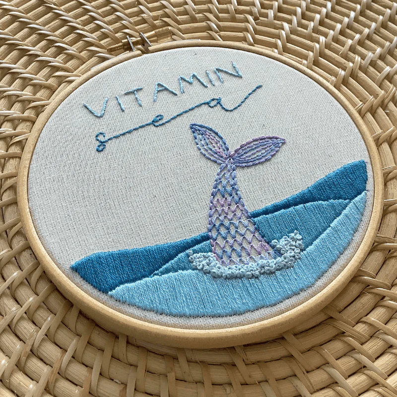 Vitamin Sea | DIY Embroidery Kit | EmBeaRoidery - Image 3
