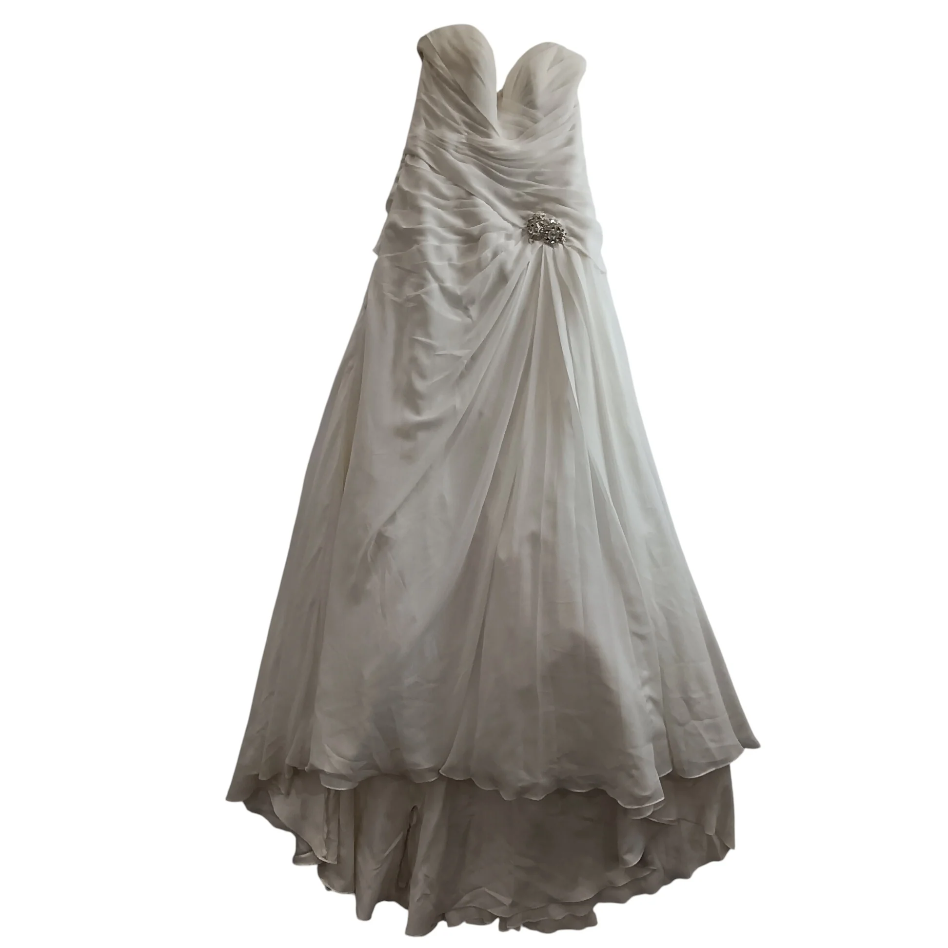 Viva Bride White Strapless Dress Corset Back UK 12 Womenswear | Pre-loved