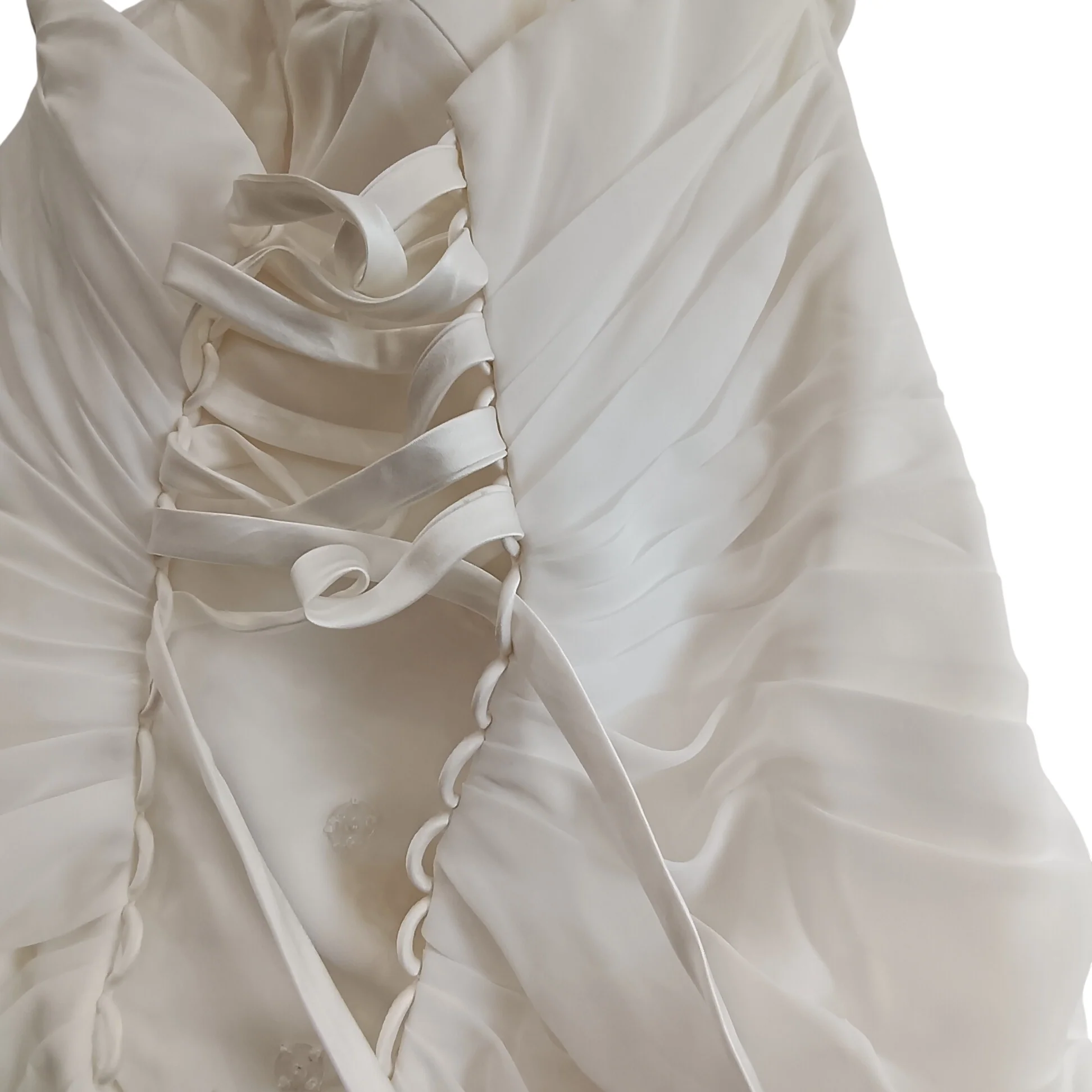 Viva Bride White Strapless Dress Corset Back UK 12 Womenswear | Pre-loved - Image 5