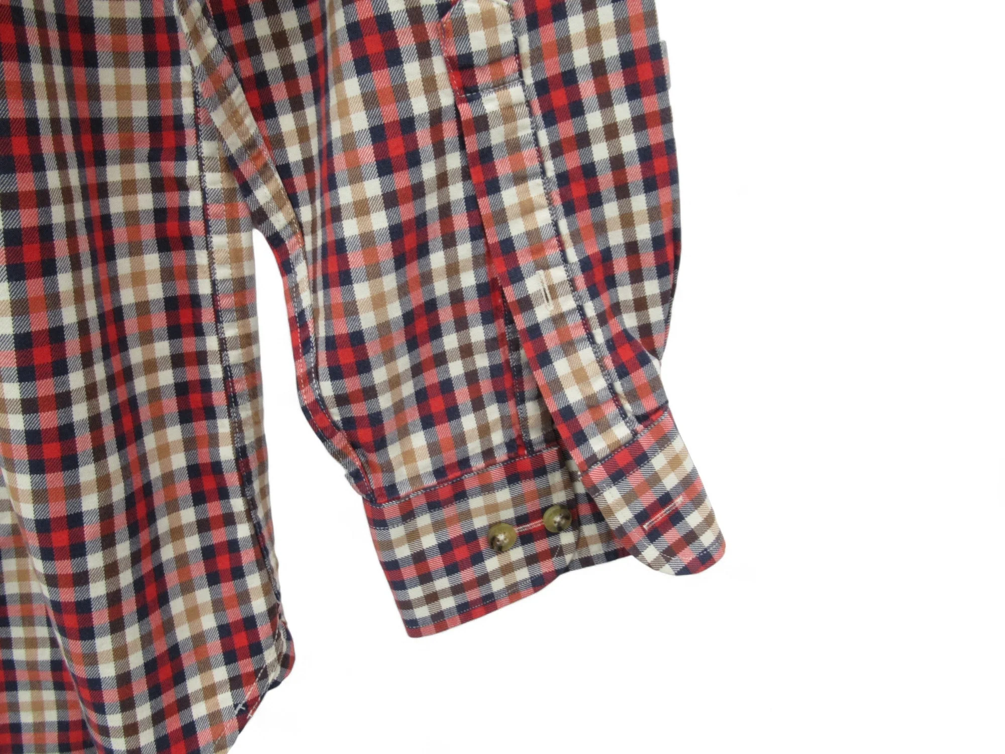 Viyella 16" Cotton Red Brown Check Shirt Menswear | Preloved - Image 4
