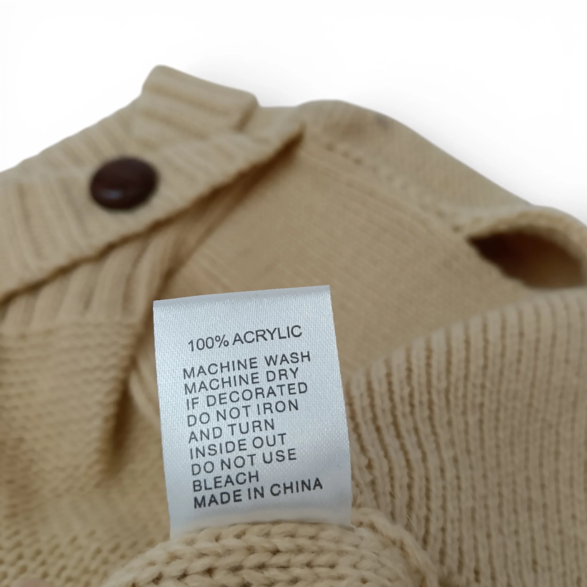 Wagytail Dog Jumper Knitted Cream Size Medium | Pre-loved - Image 5