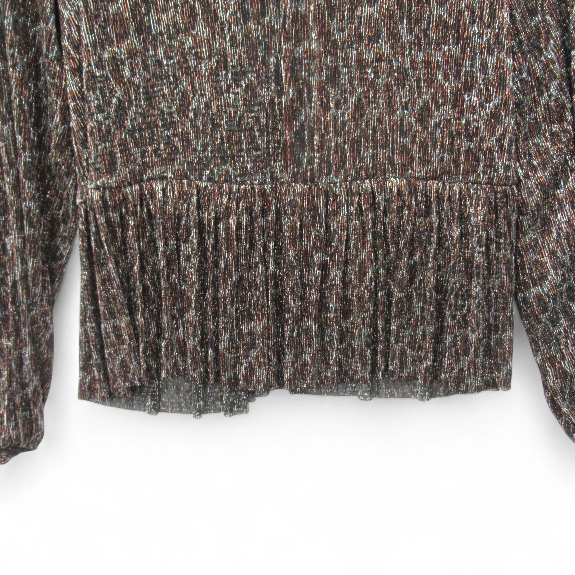 Wallis Metallic Boho Top UK 8 Bronze Womenswear | Pre-loved - Image 4