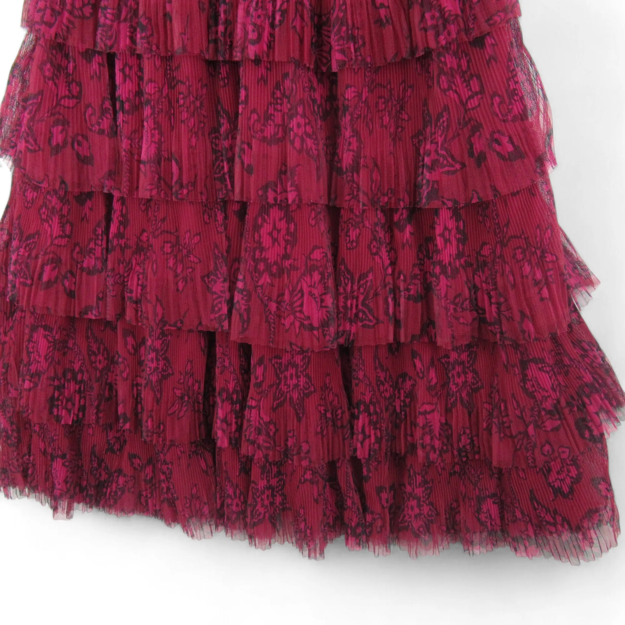 Warehouse UK 10 Pink Tiered Tulle Dress Womenswear | Preloved - Image 3