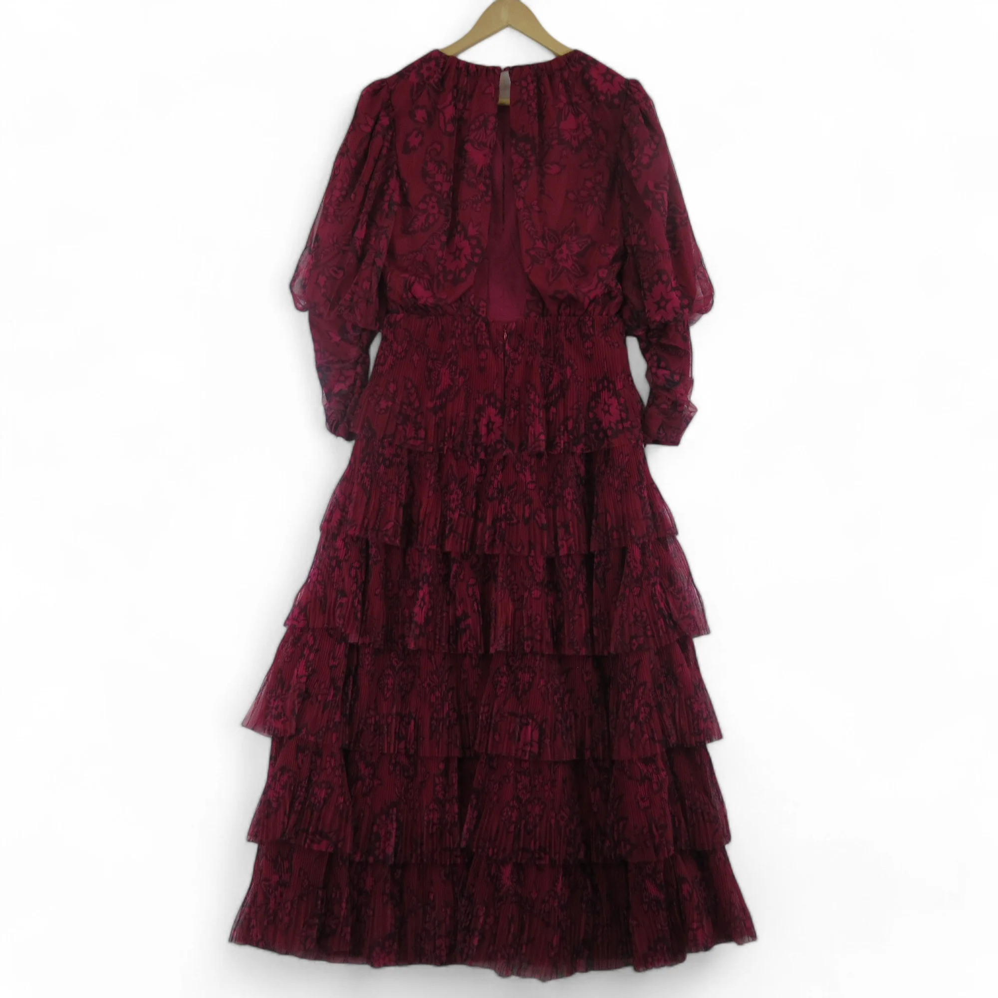 Warehouse UK 10 Pink Tiered Tulle Dress Womenswear | Preloved - Image 4