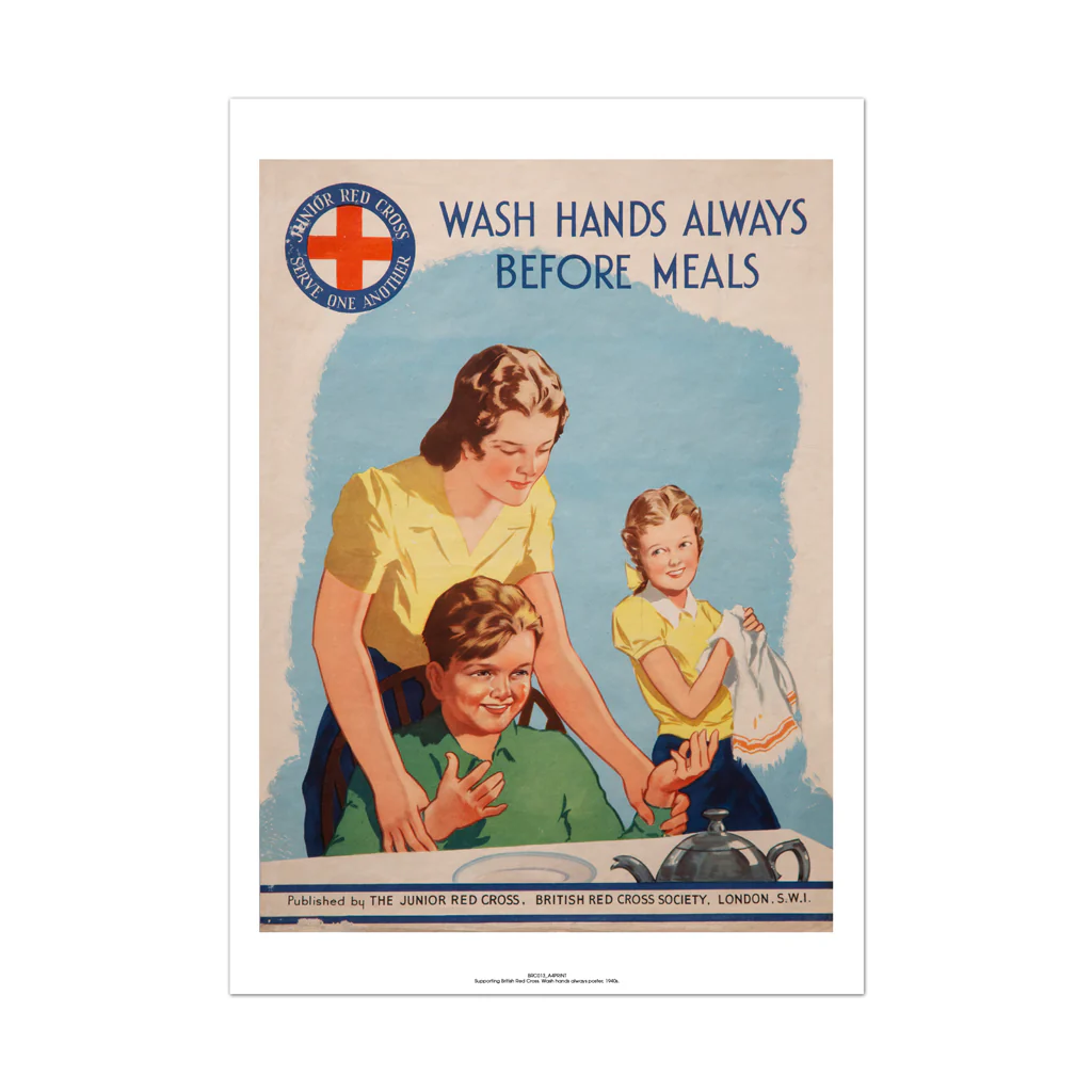 Wash hands always A3 Print | Heritage Collection - Image 2