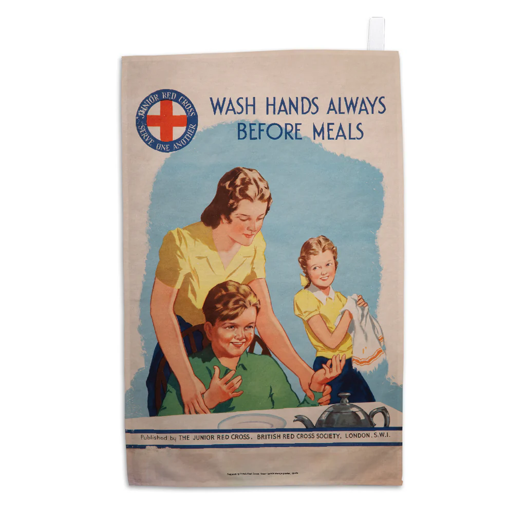 Wash hands always Tea towel | Heritage Collection - Image 2