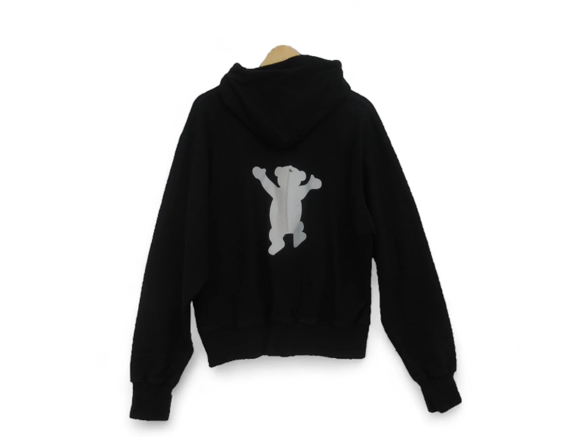 We11done Small Black Bear Hoodie Menswear | Preloved - Image 3