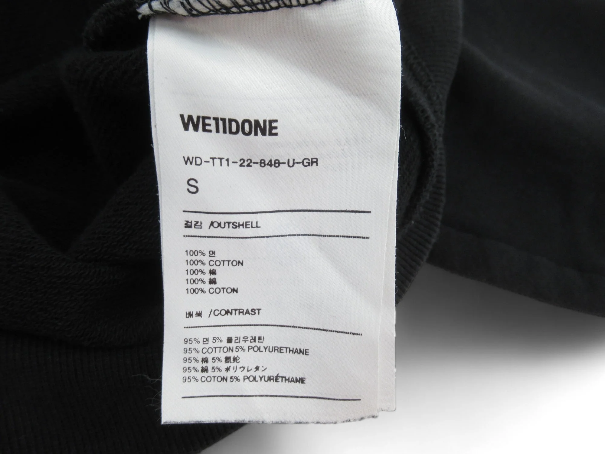 We11done Small Black Bear Hoodie Menswear | Preloved - Image 6