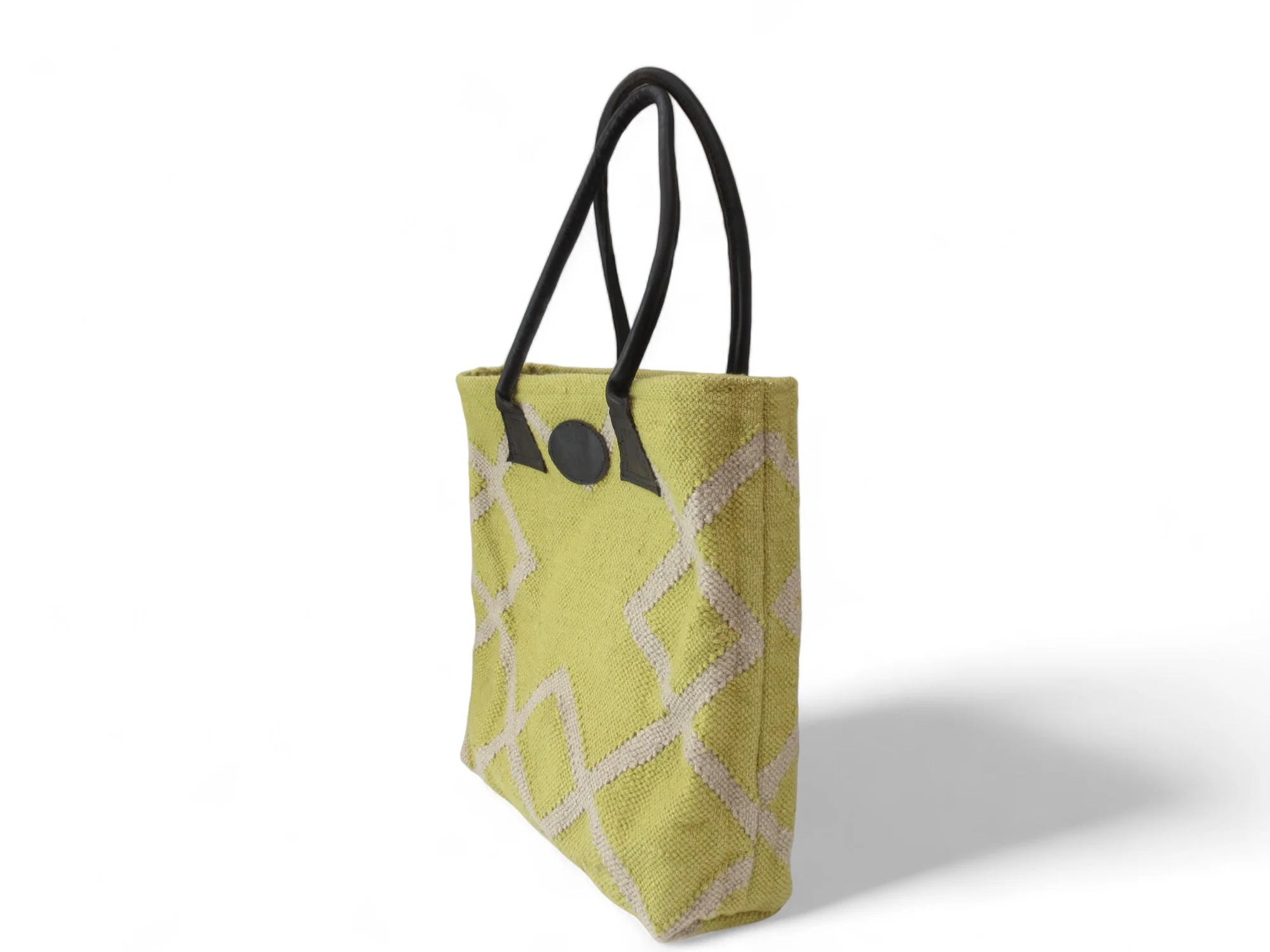 Weaver Green Tote Shopping Hand Bag Womenswear | Preloved - Image 3