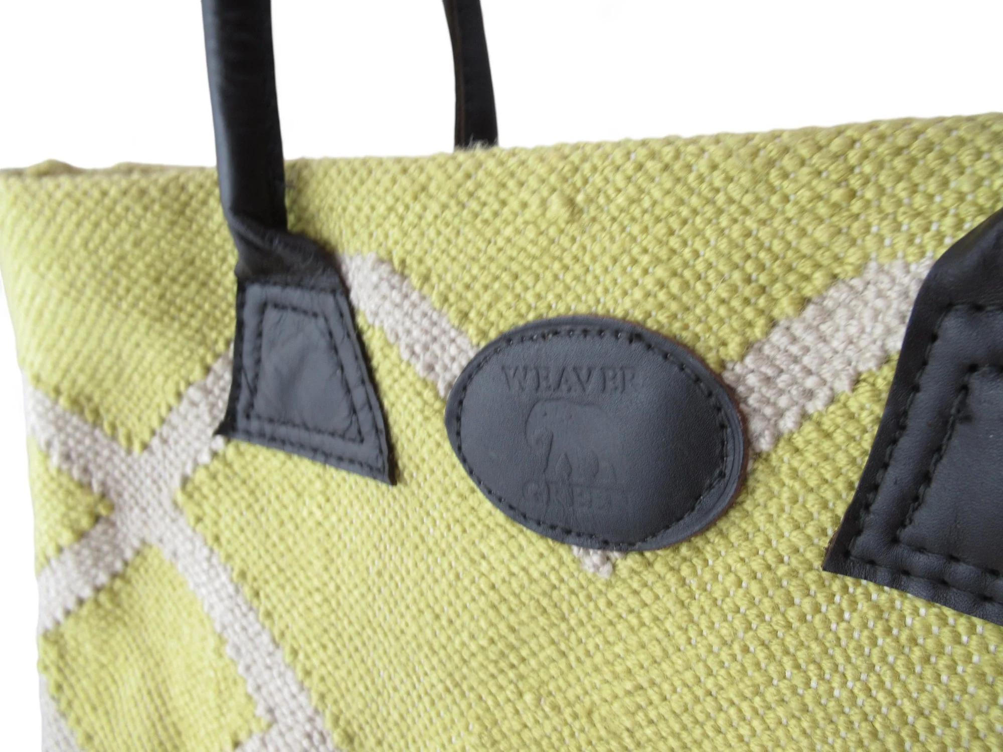 Weaver Green Tote Shopping Hand Bag Womenswear | Preloved - Image 4