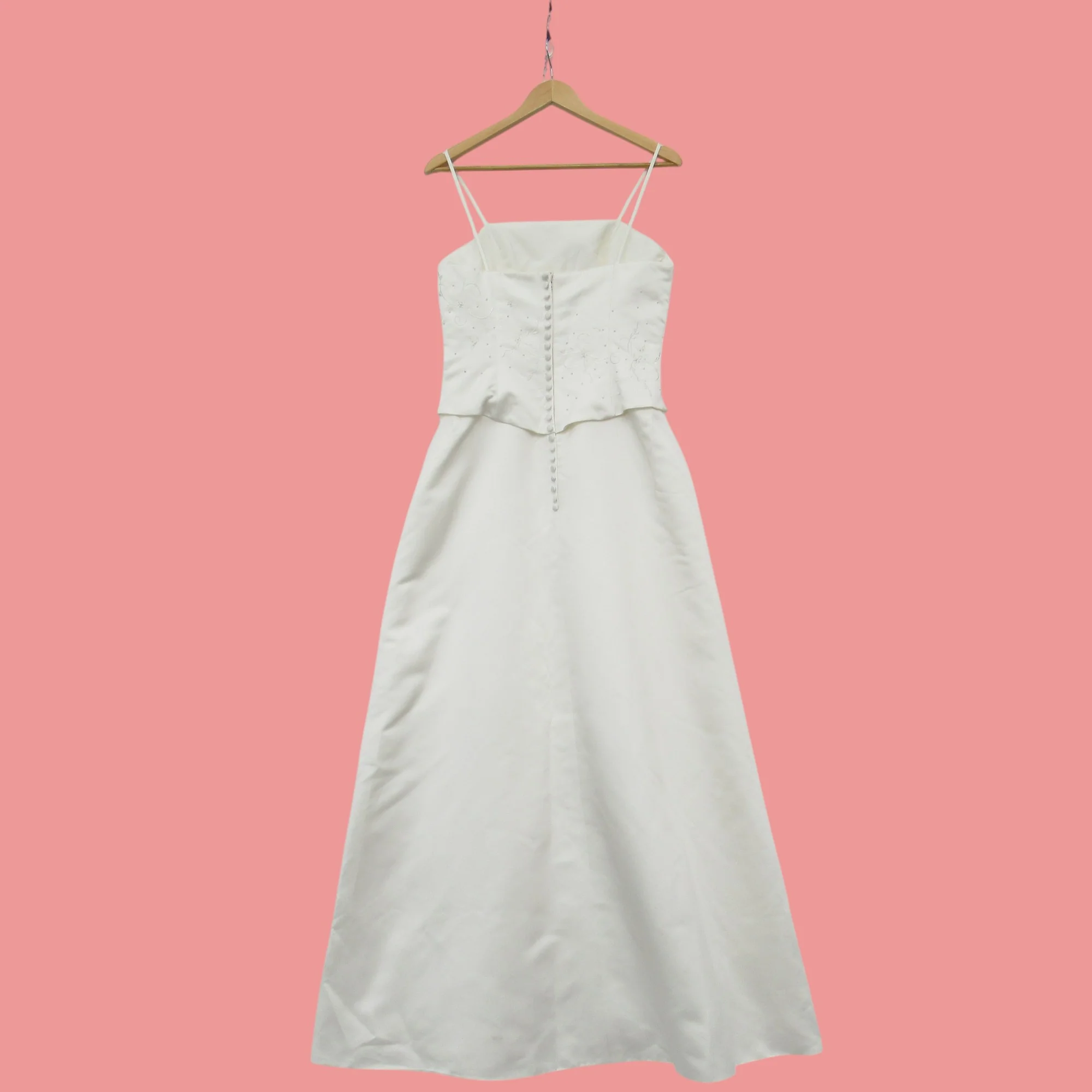 Wedding Dress Ivory Small Flower Pearl Womenswear | Pre-loved - Image 2