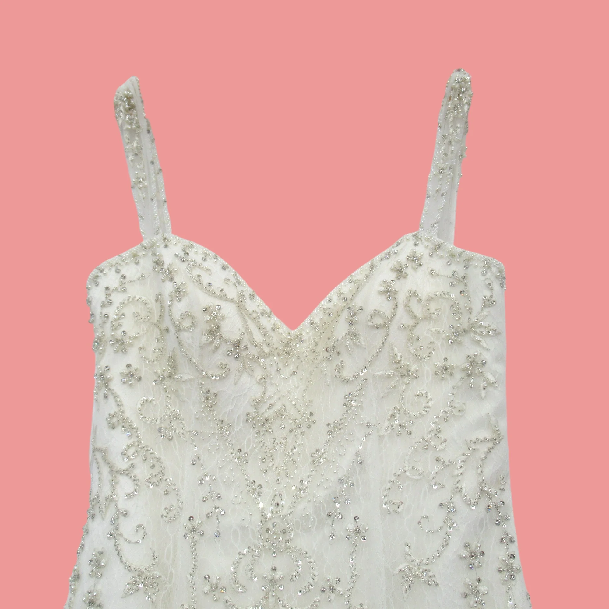 Wedding Dress Ivory UK 14 Diamante Womenswear | Pre-loved - Image 2
