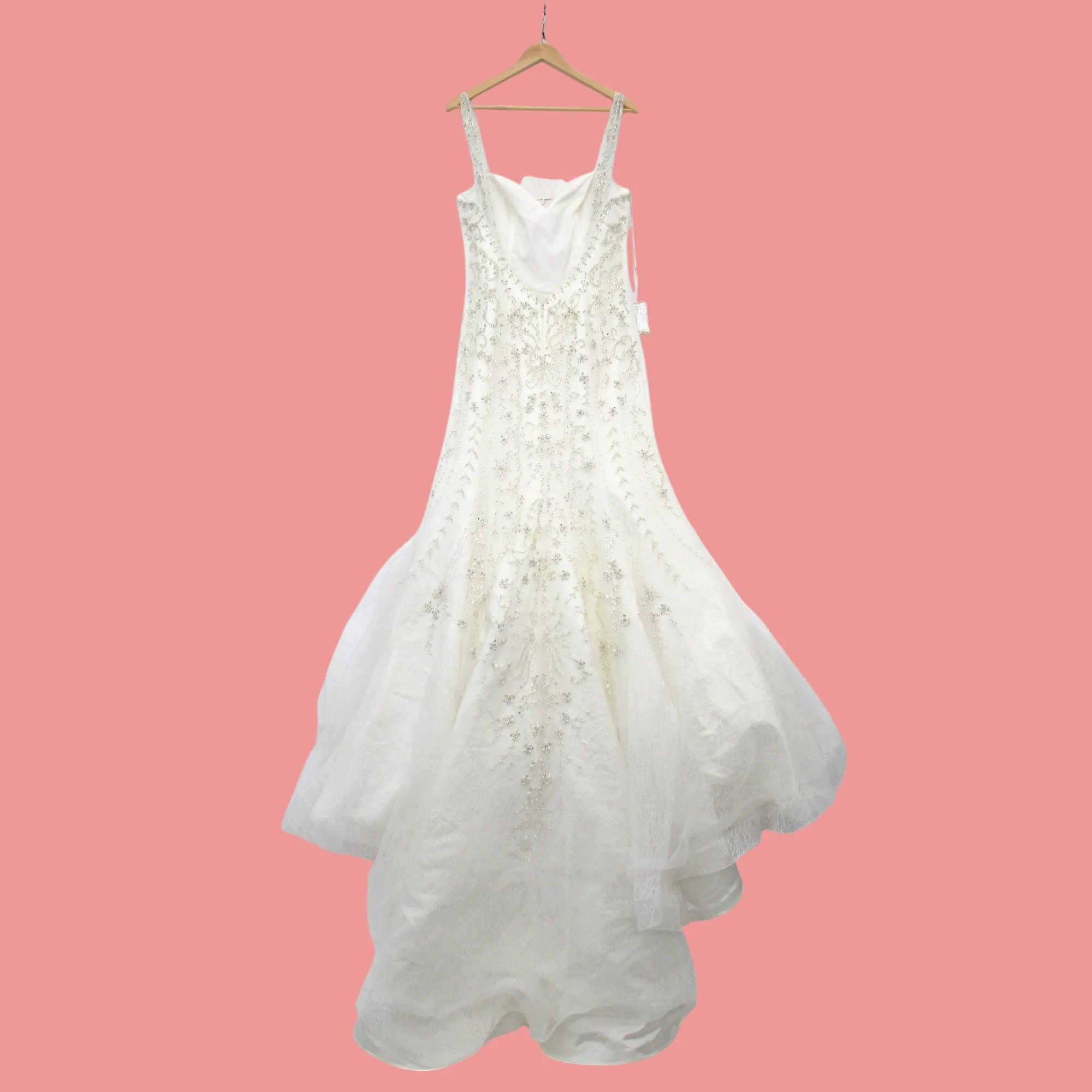 Wedding Dress Ivory UK 14 Diamante Womenswear | Pre-loved - Image 3