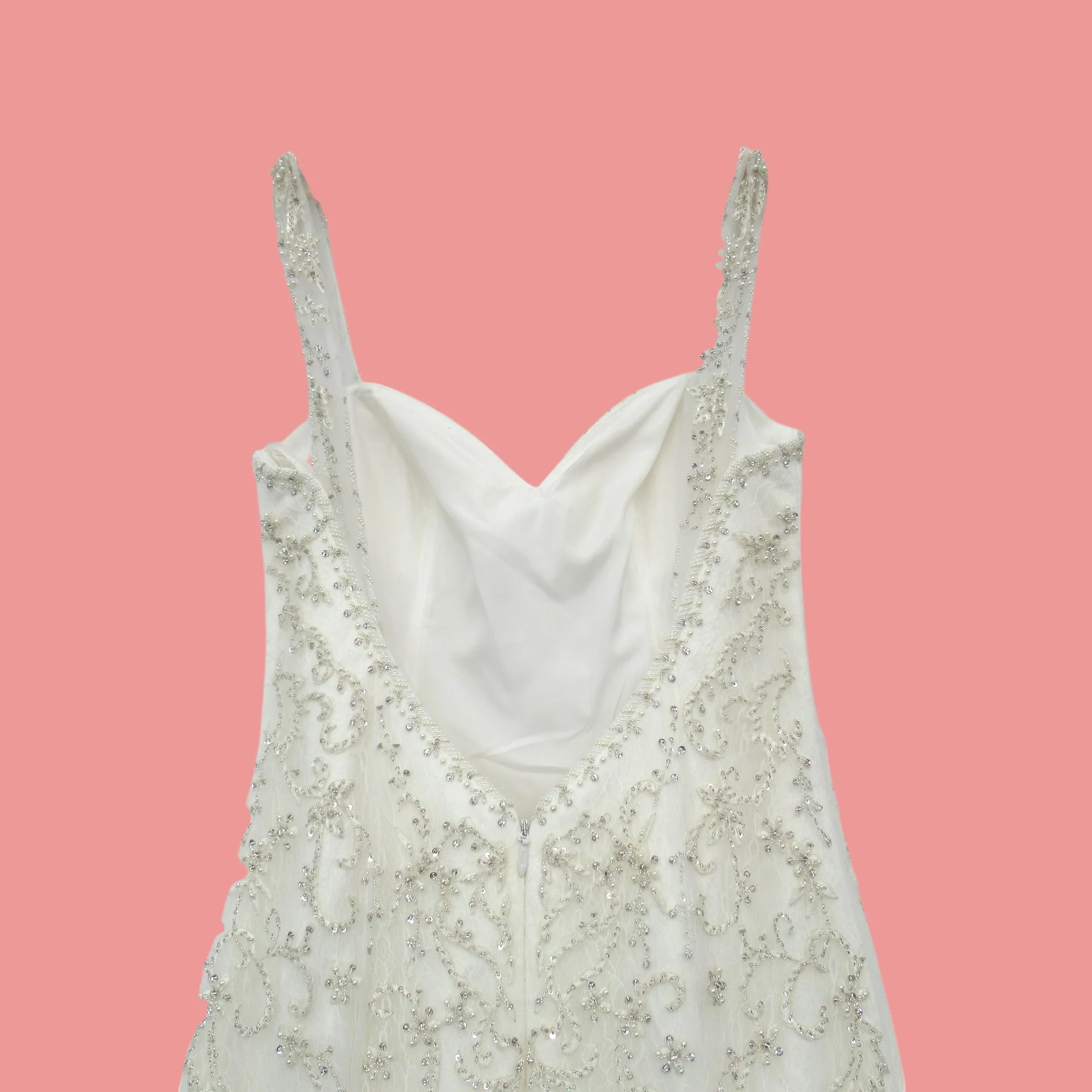 Wedding Dress Ivory UK 14 Diamante Womenswear | Pre-loved - Image 4