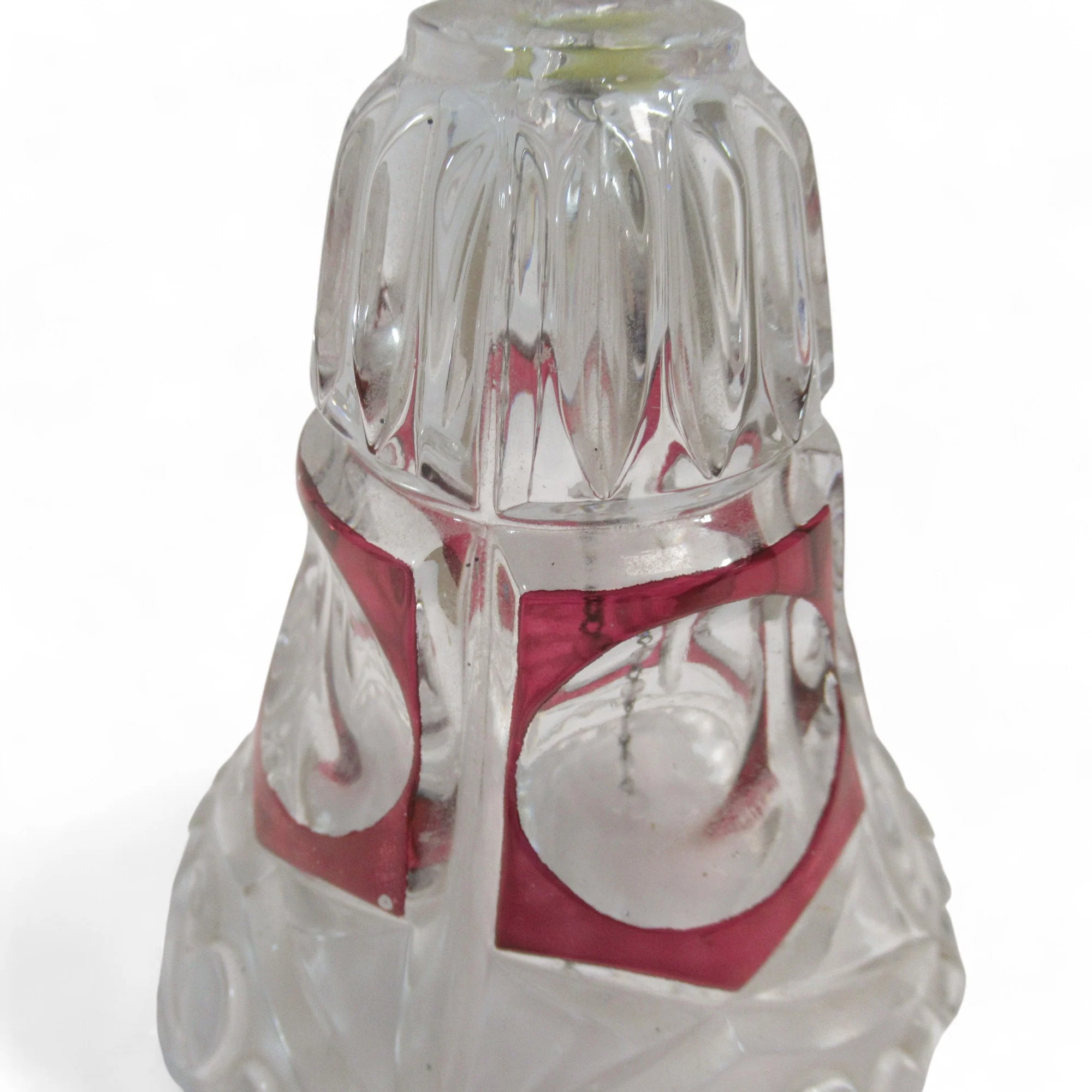 West Germany Hofbauer Red Clear Crystal Glass Heart Bell | Preloved - Image 5
