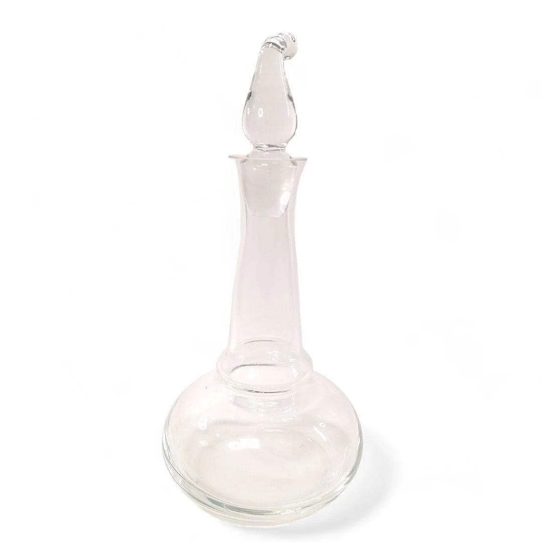Whisky Still Decanter Clear Glass Stopper 24cm | Preloved - Image 2