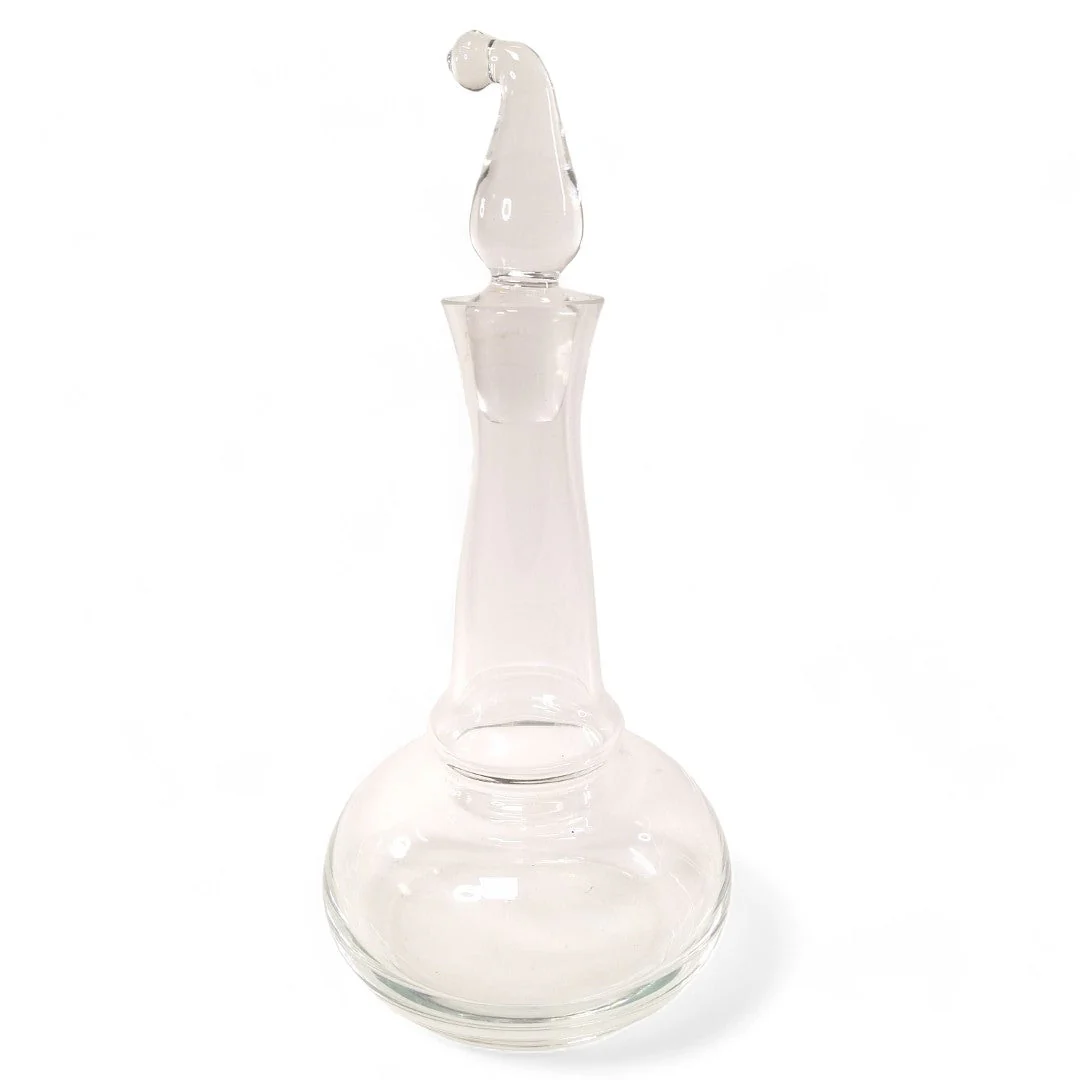 Whisky Still Decanter Clear Glass Stopper 24cm | Preloved - Image 3