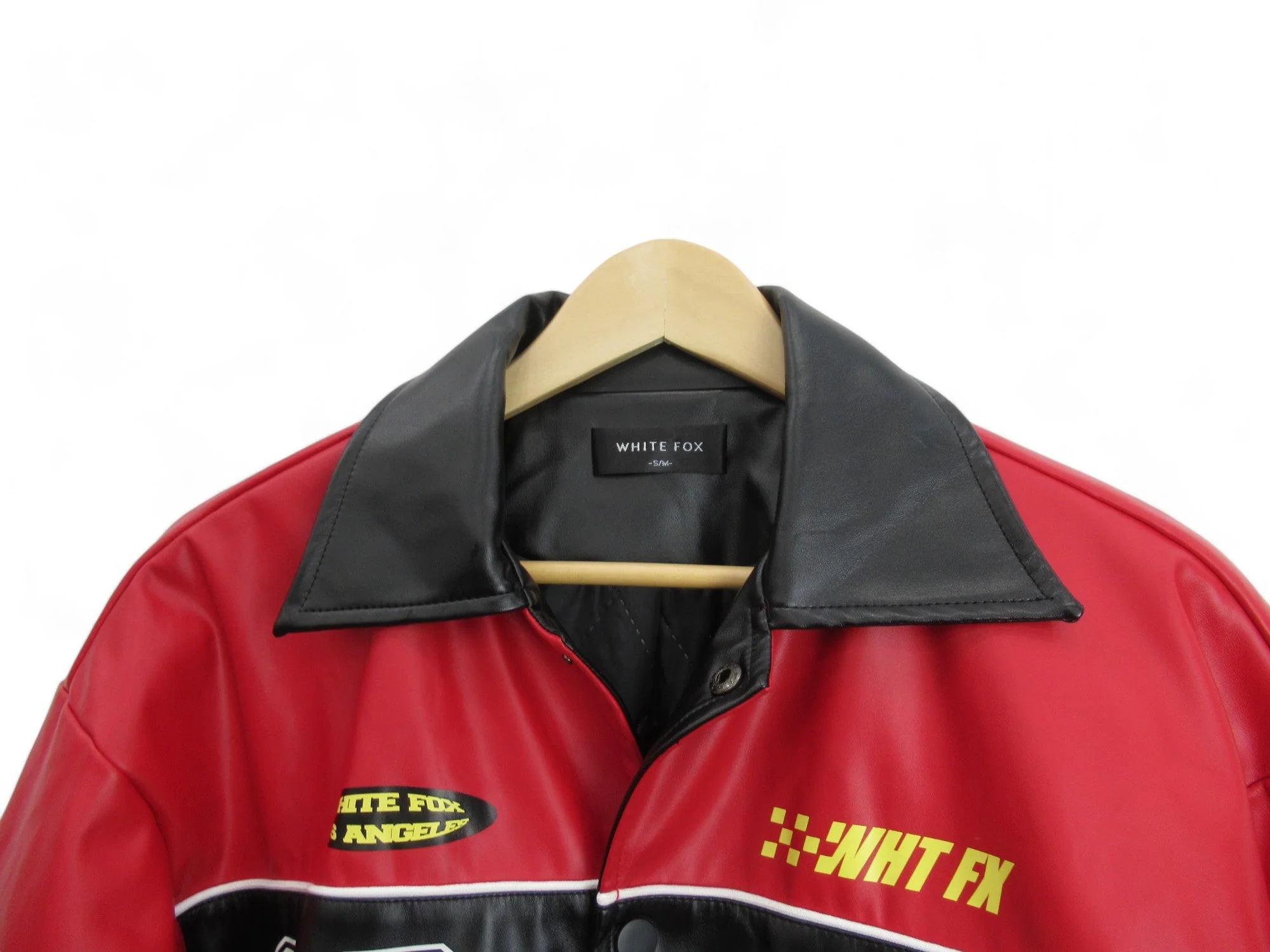 White Fox Unlimited M/L Black Red Bomber Jacket Menswear | Preloved - Image 2