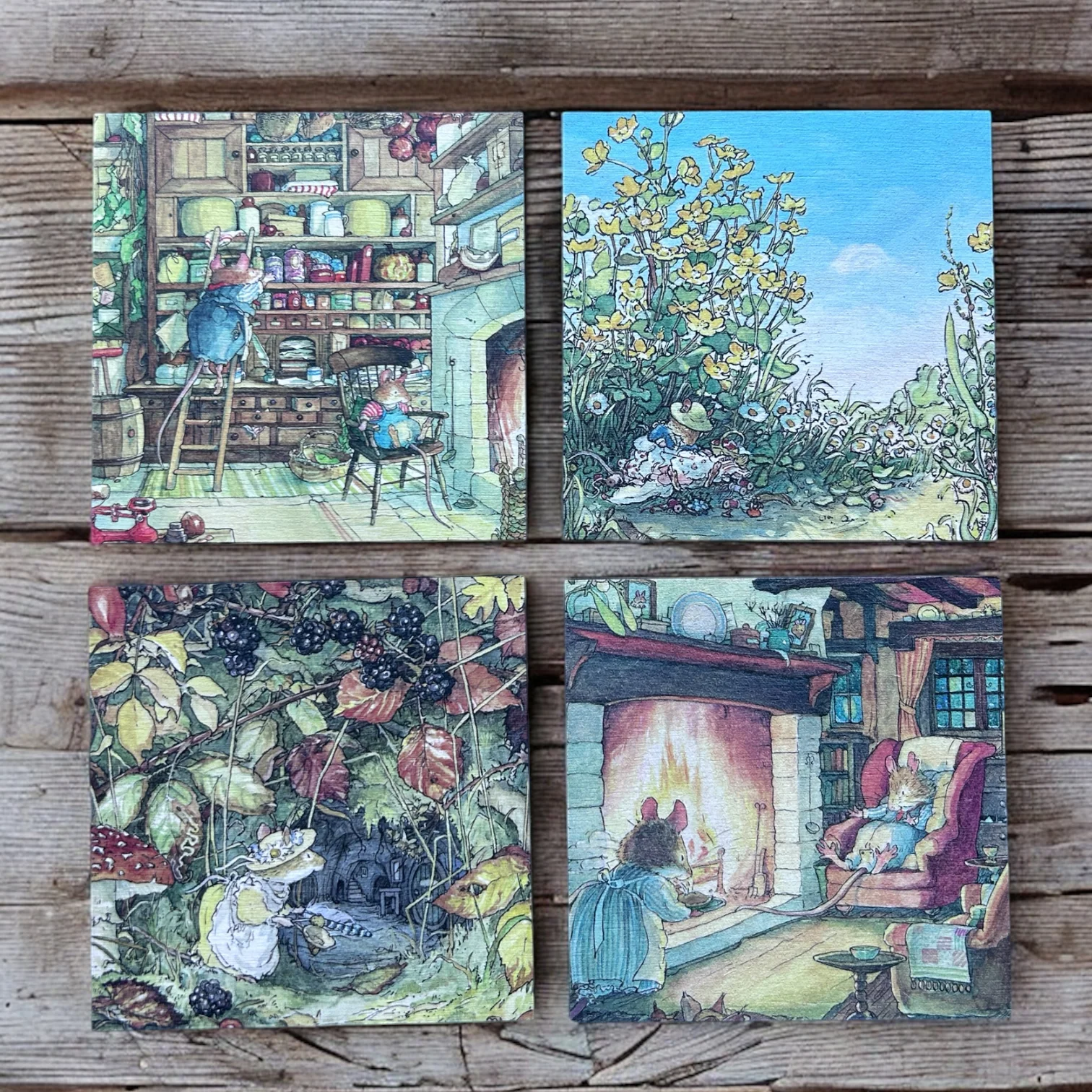 Winter Brambly Hedge | Wooden Coaster - Image 2