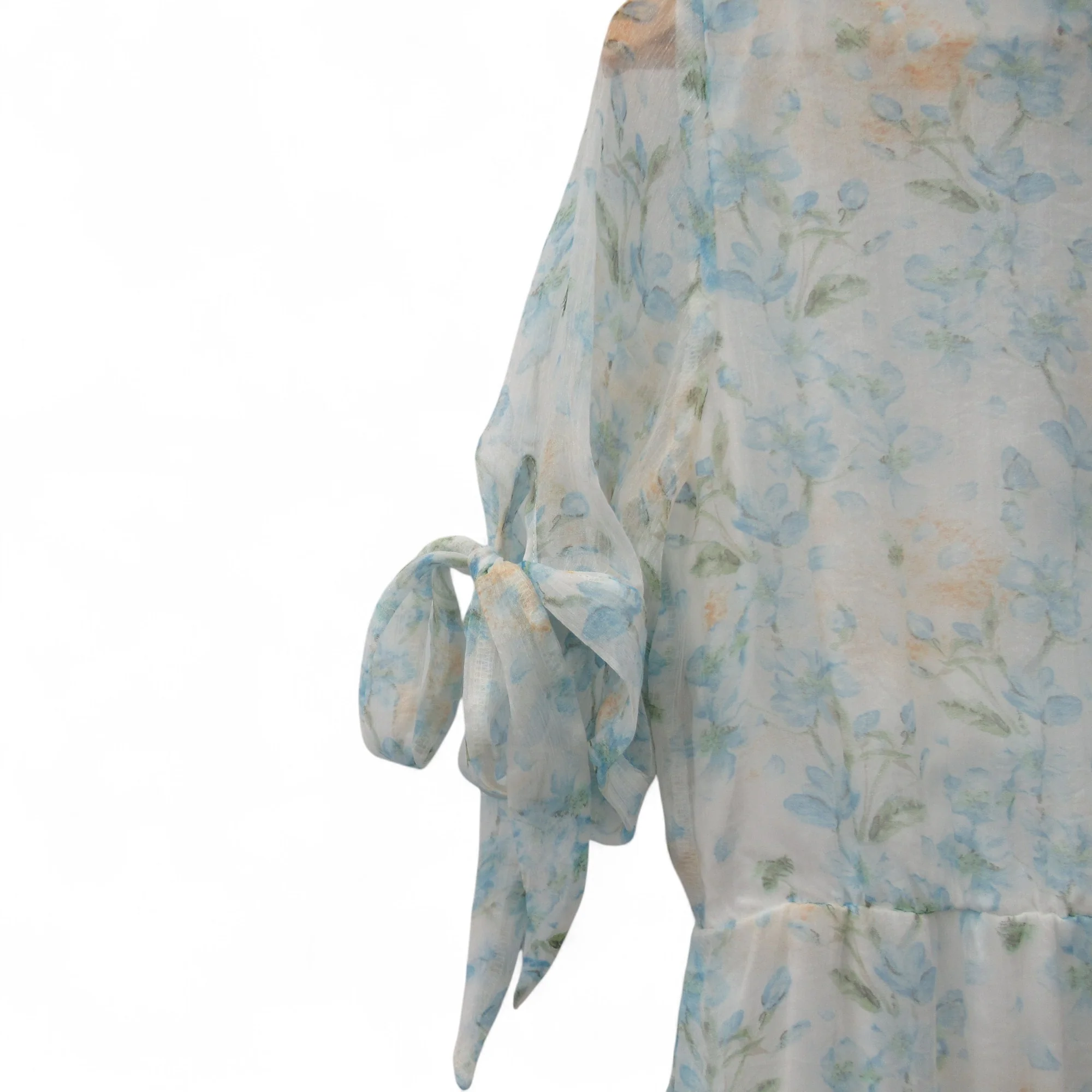 Y.A.S Floral Dress UK 10 Pastel Blue Womenswear | Pre-loved - Image 4