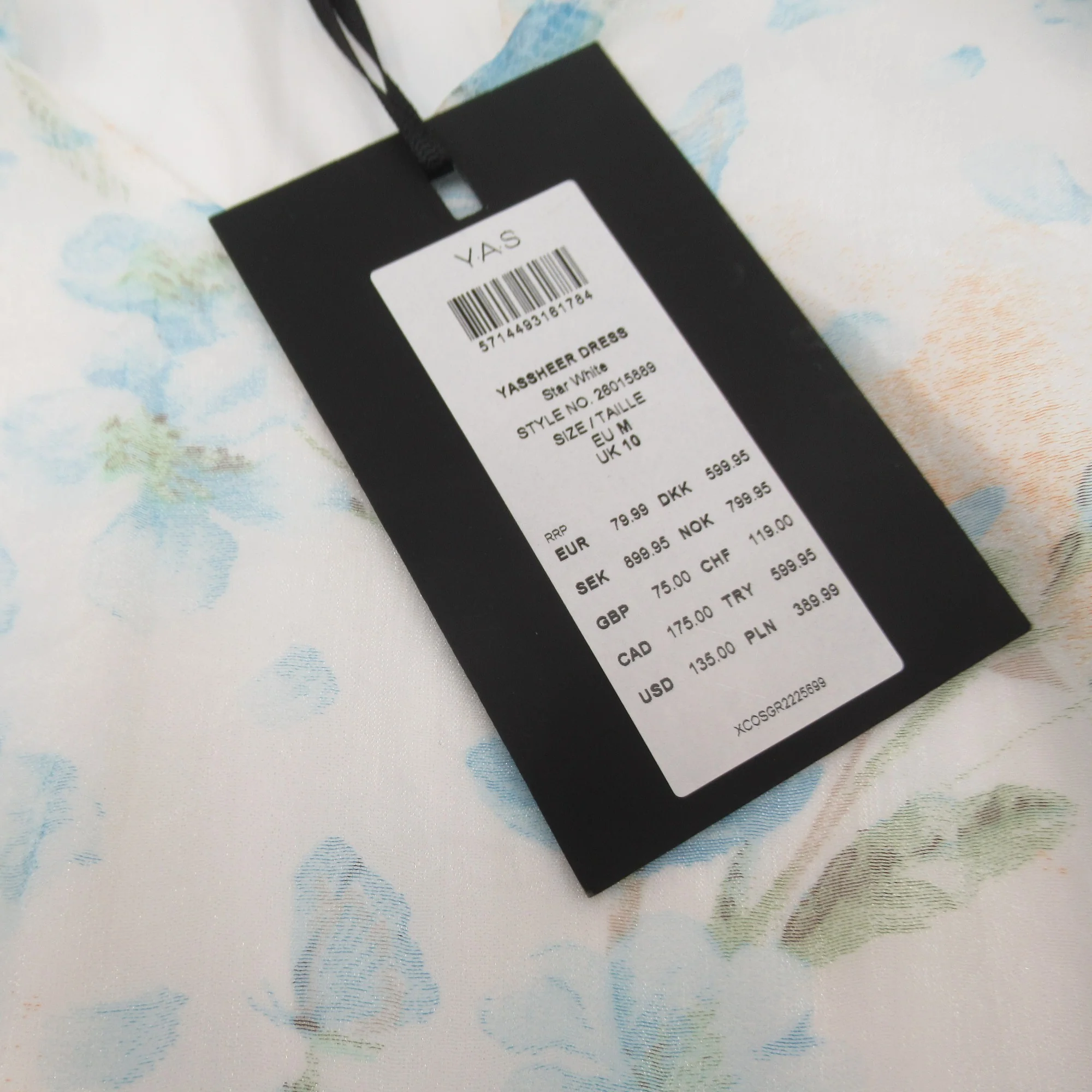 Y.A.S Floral Dress UK 10 Pastel Blue Womenswear | Pre-loved - Image 5