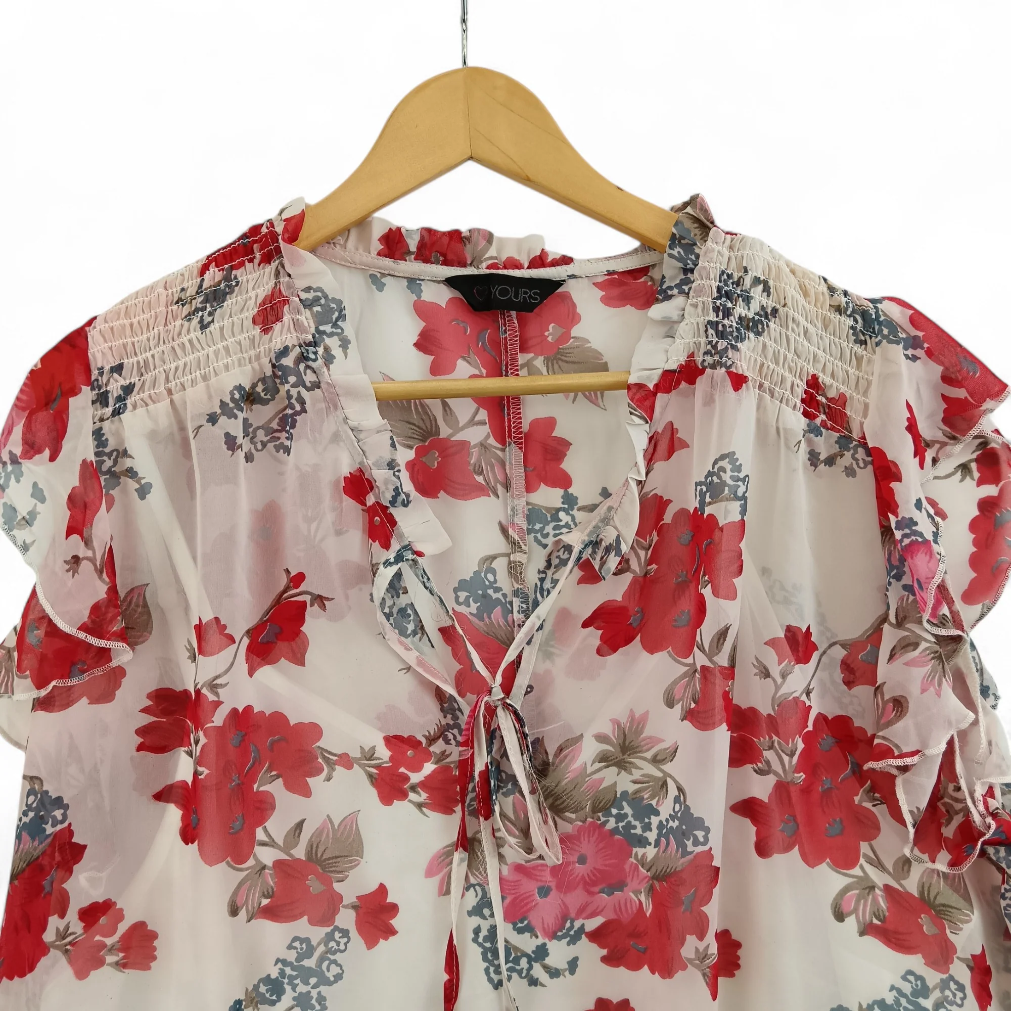 Yours Blouse Top UK 22 Multicoloured Floral Womenswear | Pre-loved - Image 2