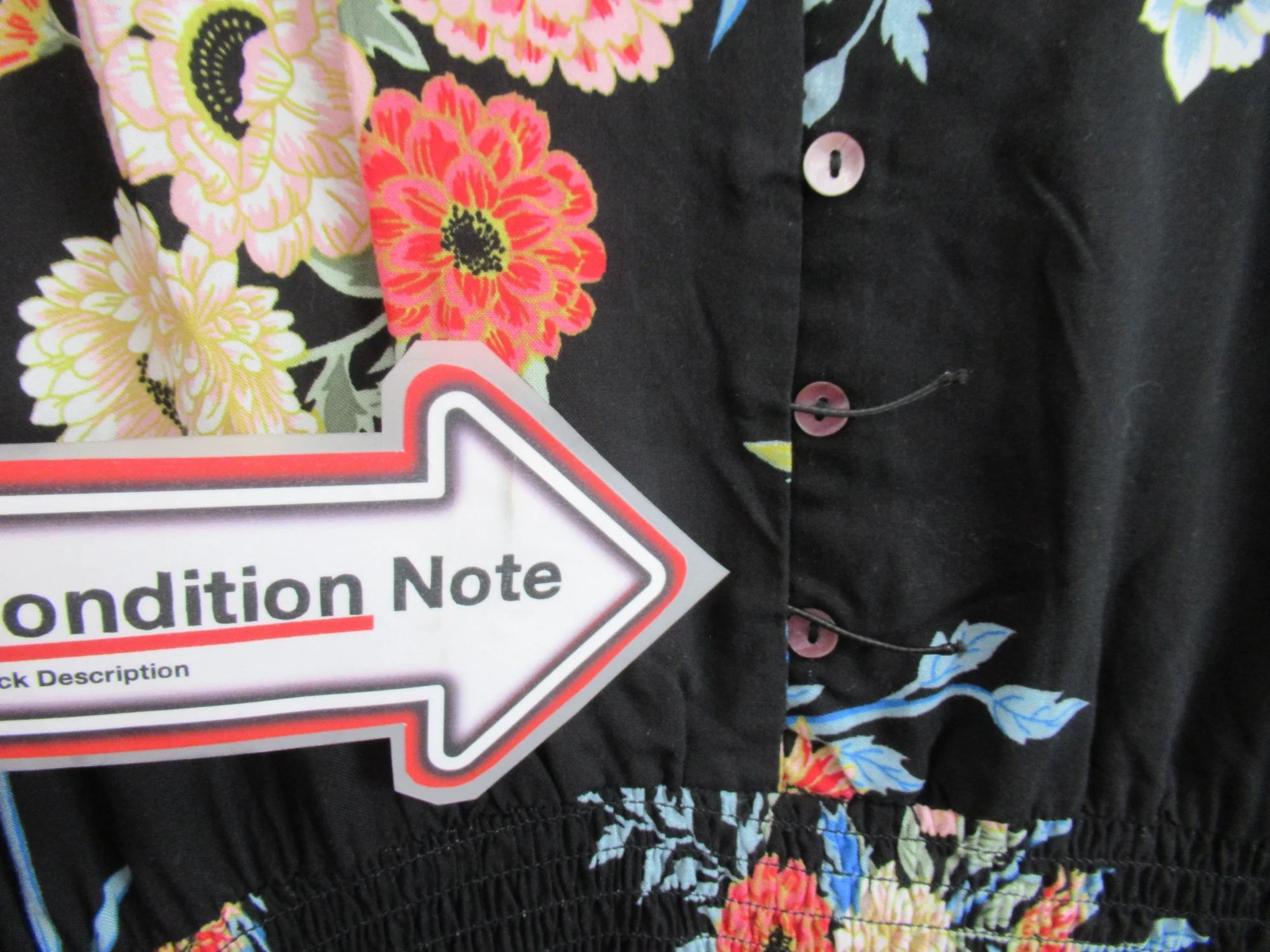 Yours Floral Dress UK 26/28 Black Frill Hem Womenswear | Pre-loved - Image 5
