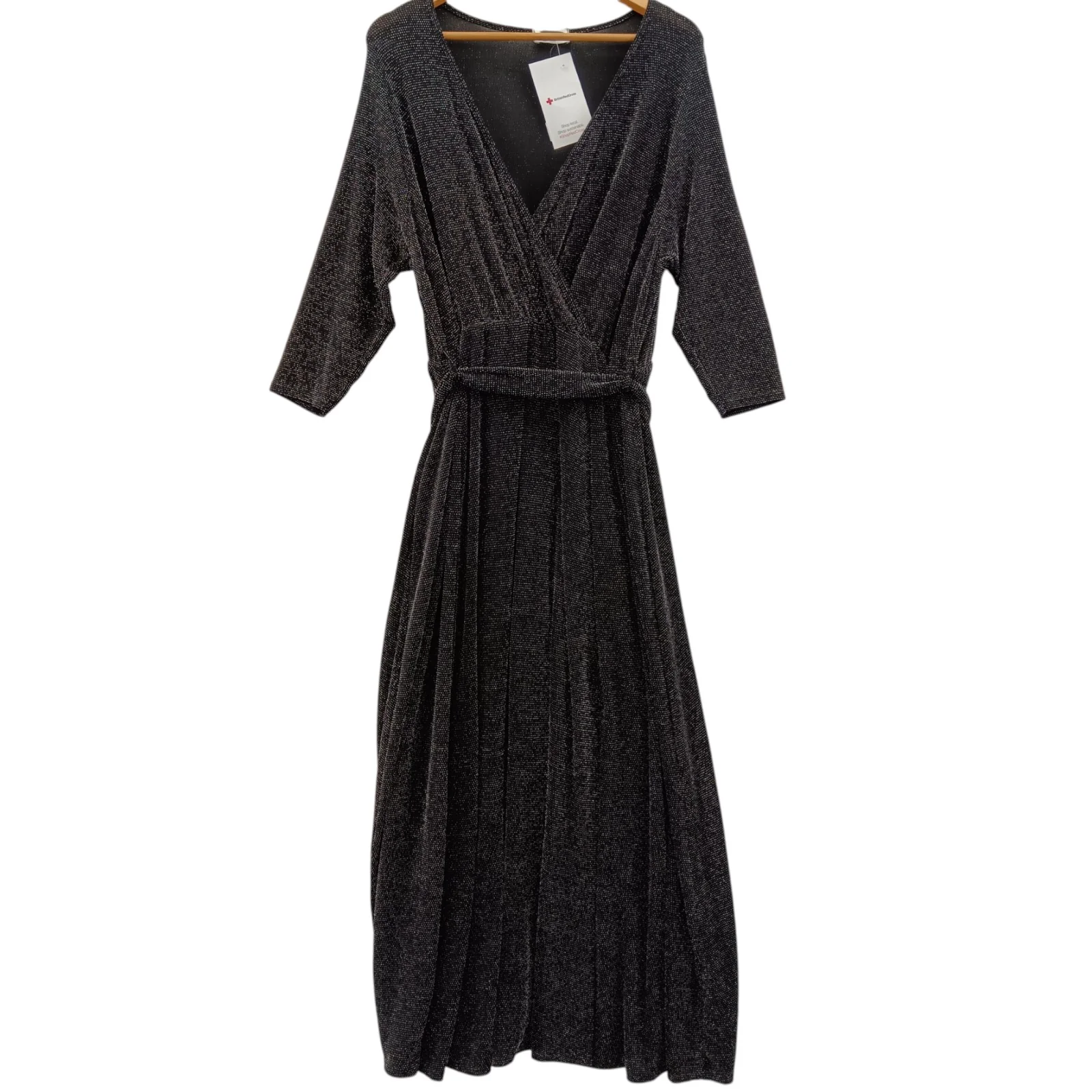 Yours London Black Glitter Dress UK 22 Womenswear | Pre-loved