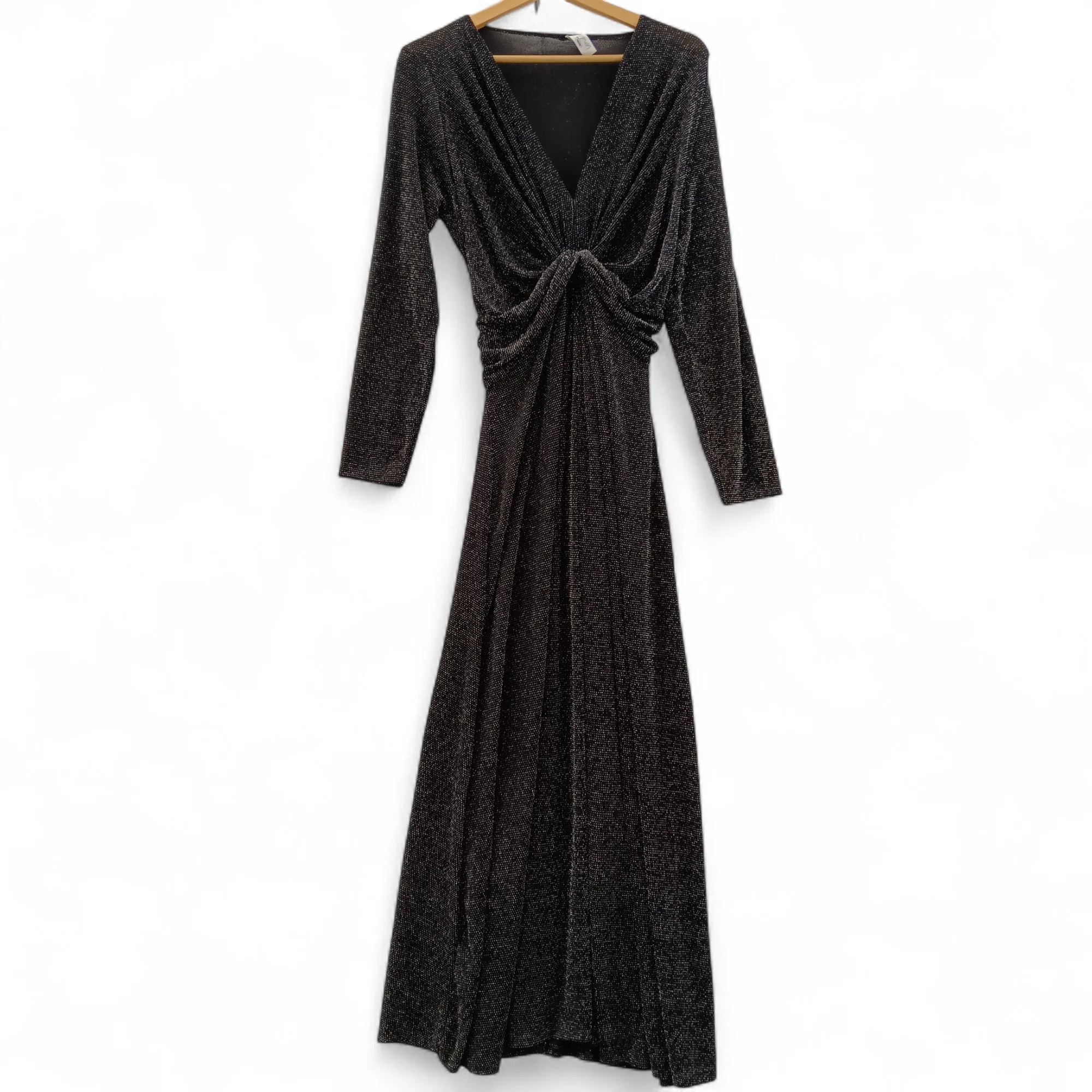 Yours London Black/Silver Long Dress UK 22 Womenswear | Pre-loved