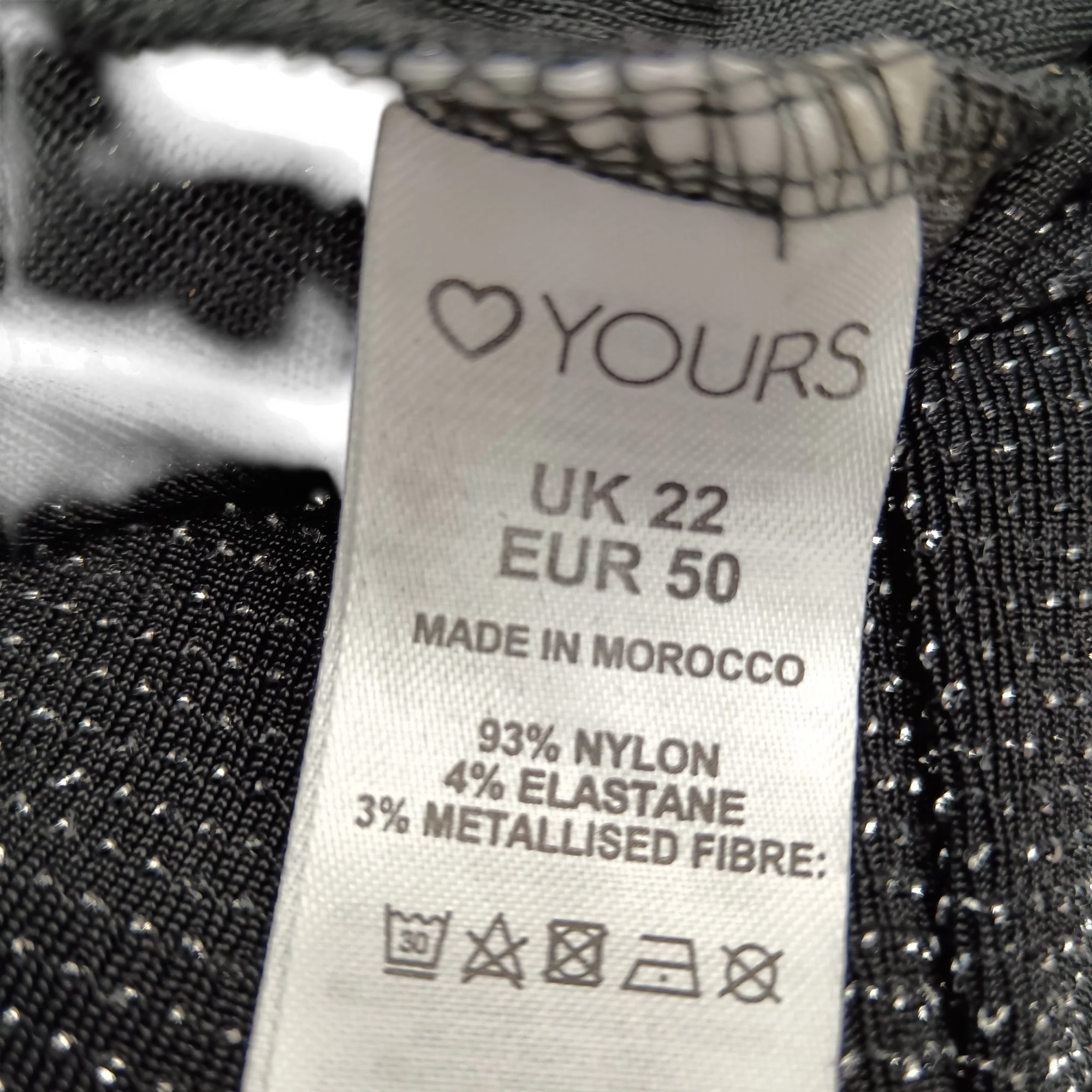 Yours London Black/Silver Long Dress UK 22 Womenswear | Pre-loved - Image 6