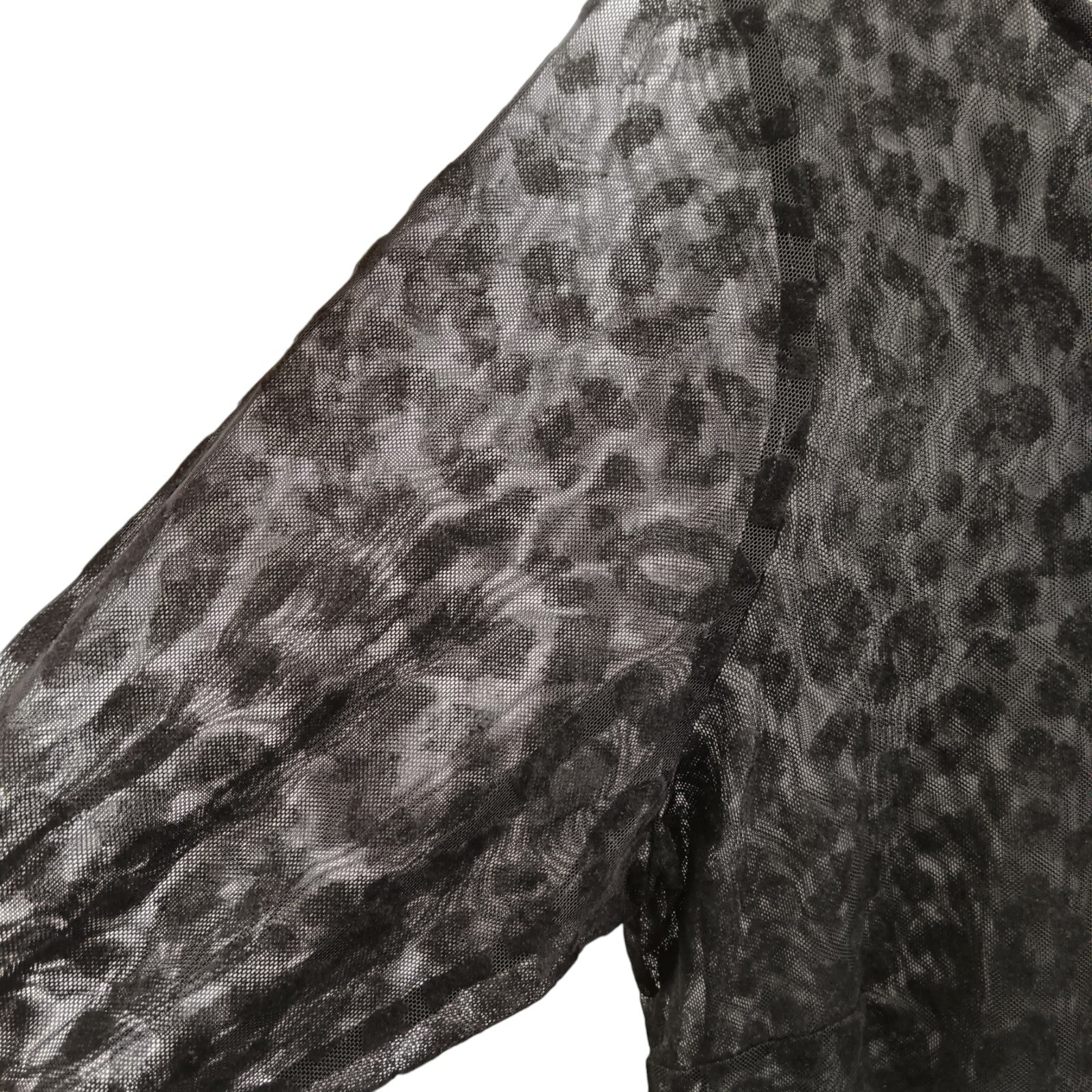 Yours London Sheer Black Leopard Tunic Dress UK 24 Womenswear | Pre-loved - Image 4