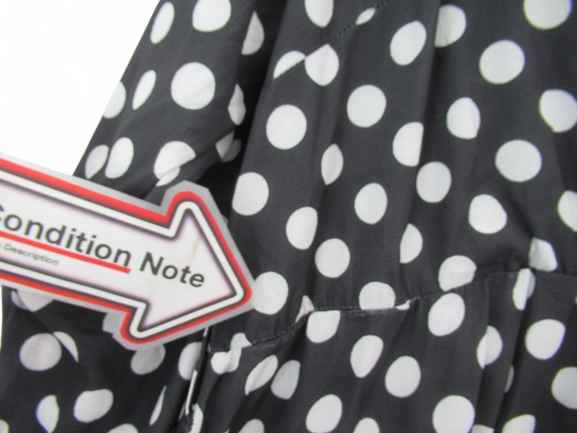 Yours Spotty Dress Black White UK 26/28 Womenswear | Pre-loved - Image 3